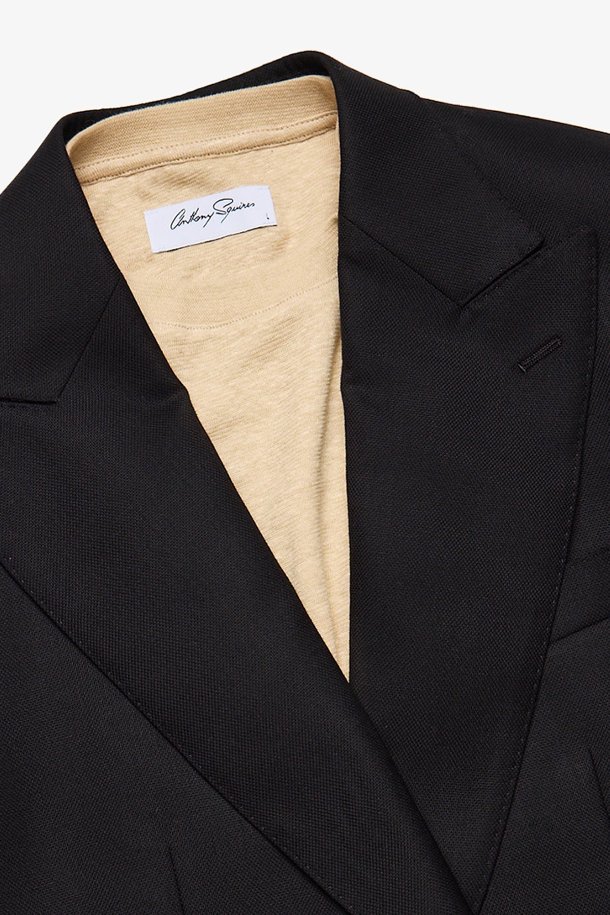 Arlo blazer in Super 110's self design in black