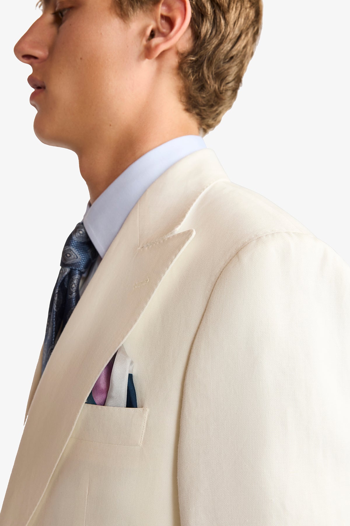 Arlo blazer - Linen/cotton in Soft ivory
