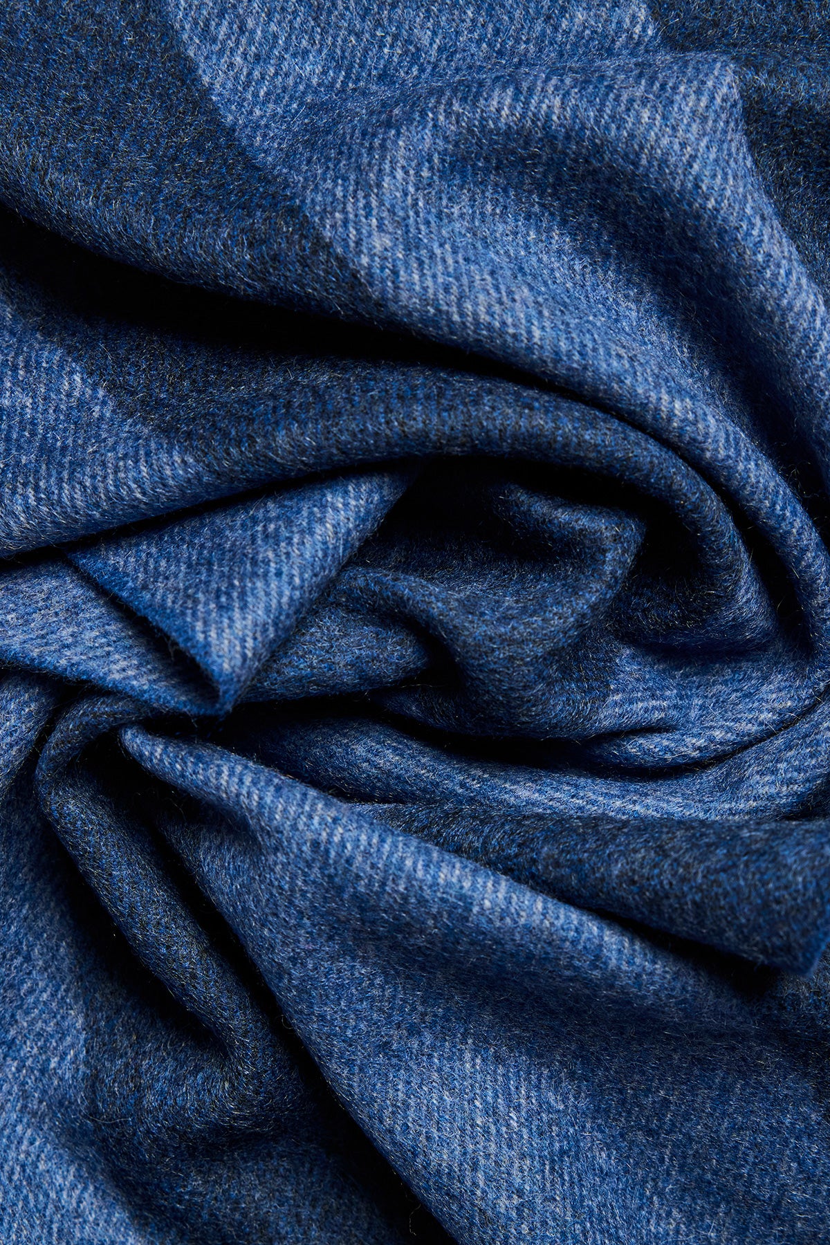 Cashmere Scarf - Blue Check