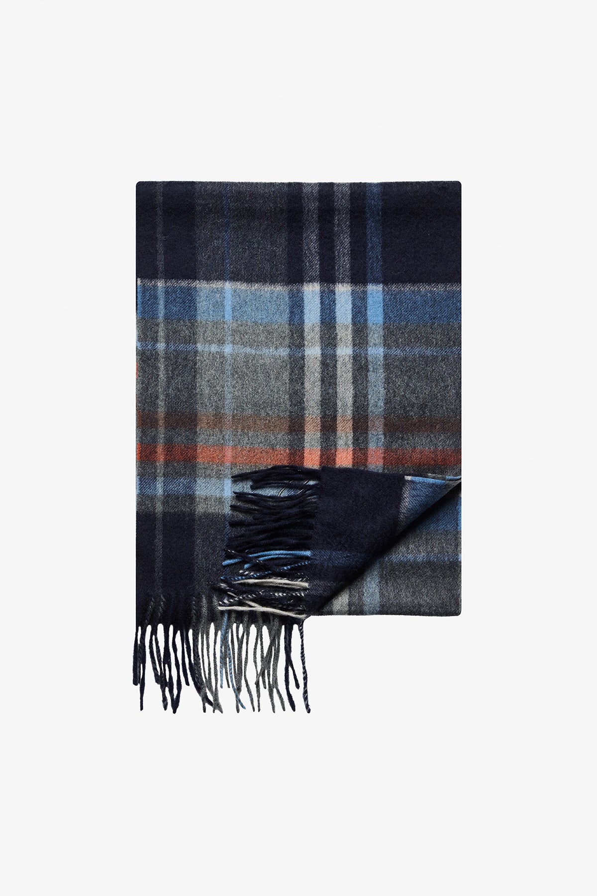 Cashmere Scarf - Orange Stripe