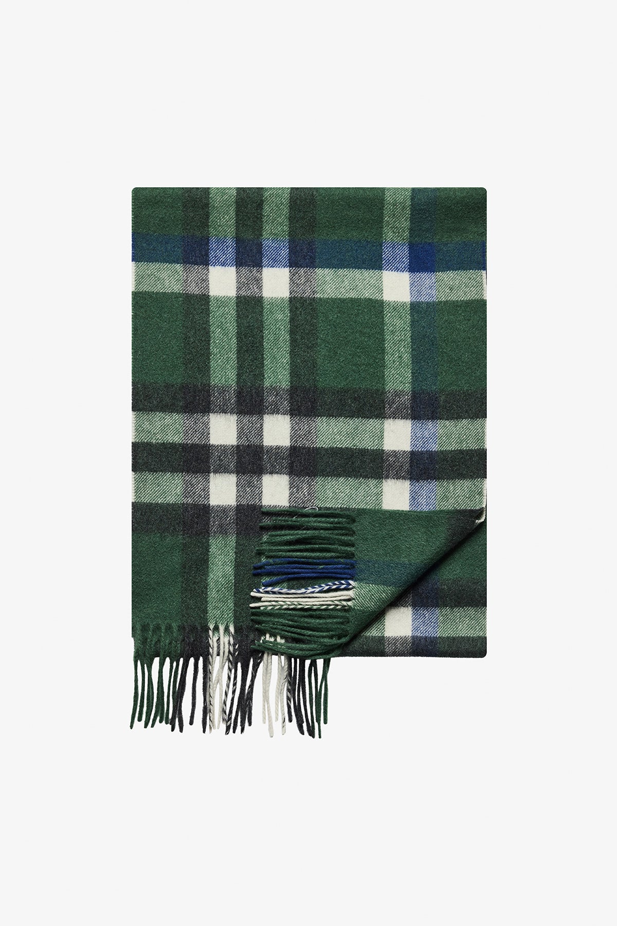 Cashmere Scarf - Green Check