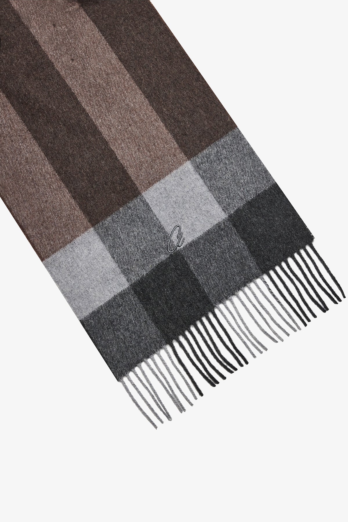 Cashmere Scarf - Black Check