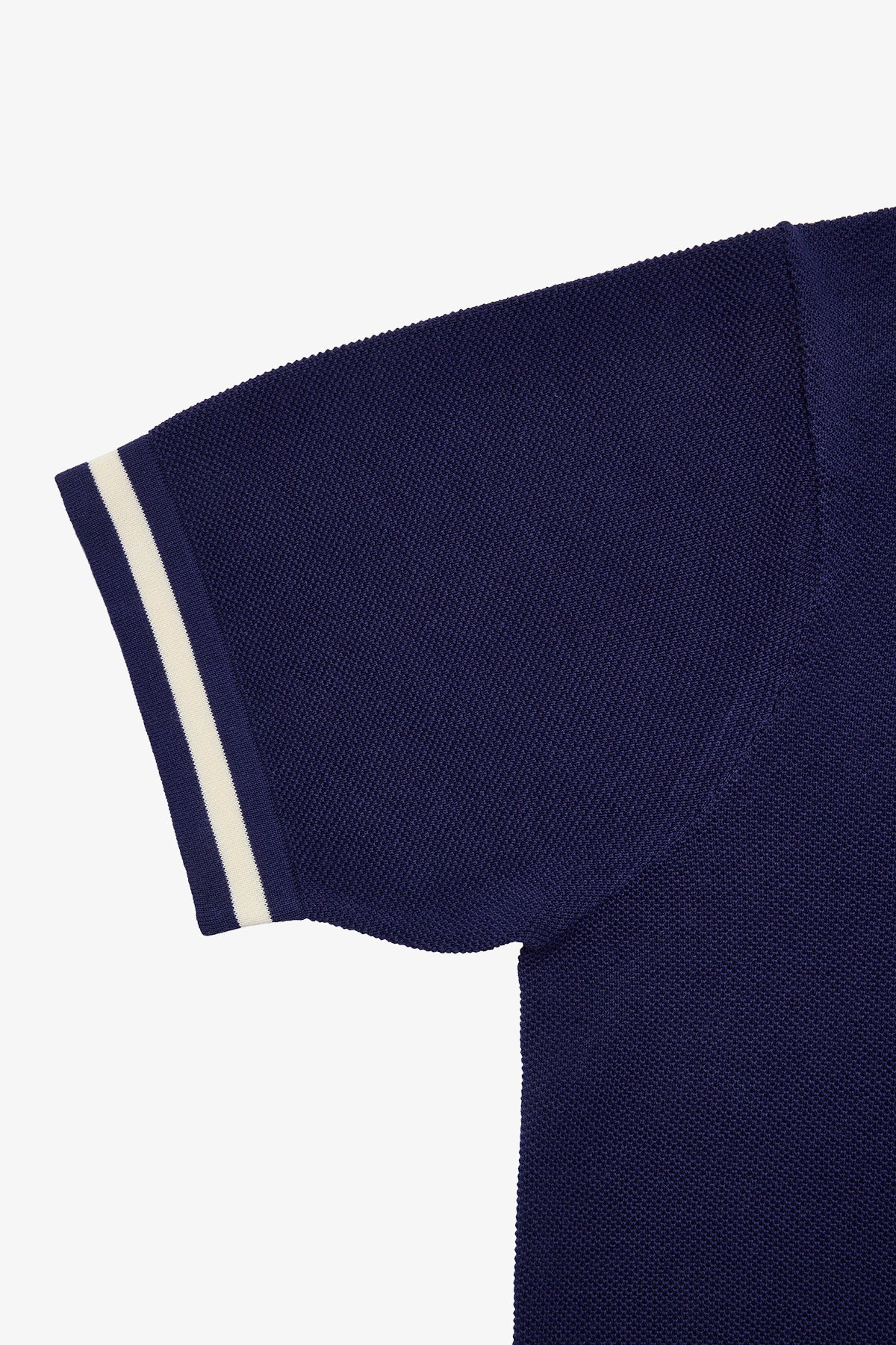 Knitted crew neck tee - Blue supima cotton