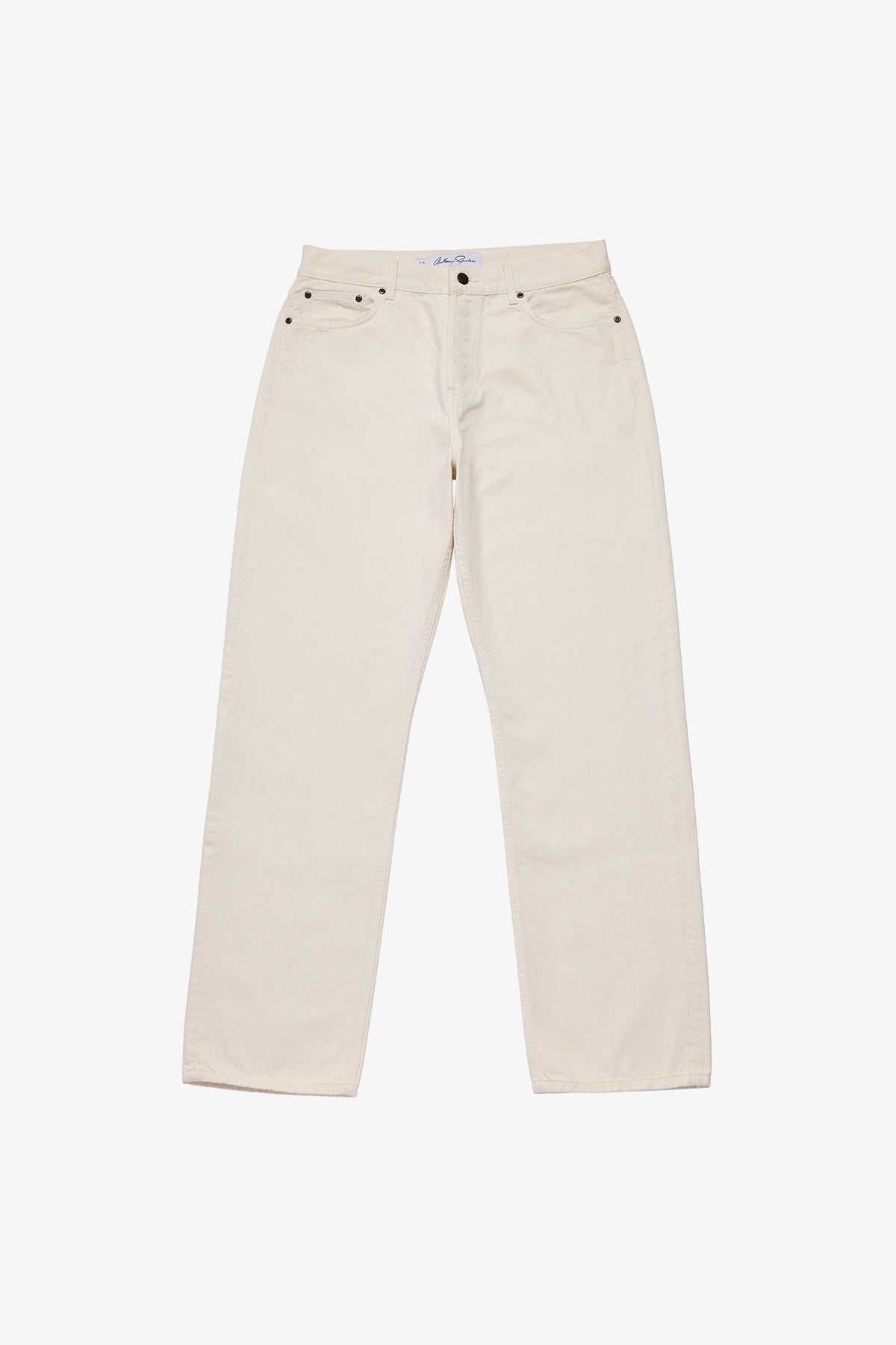 Five pocket denim pant in off-white twill