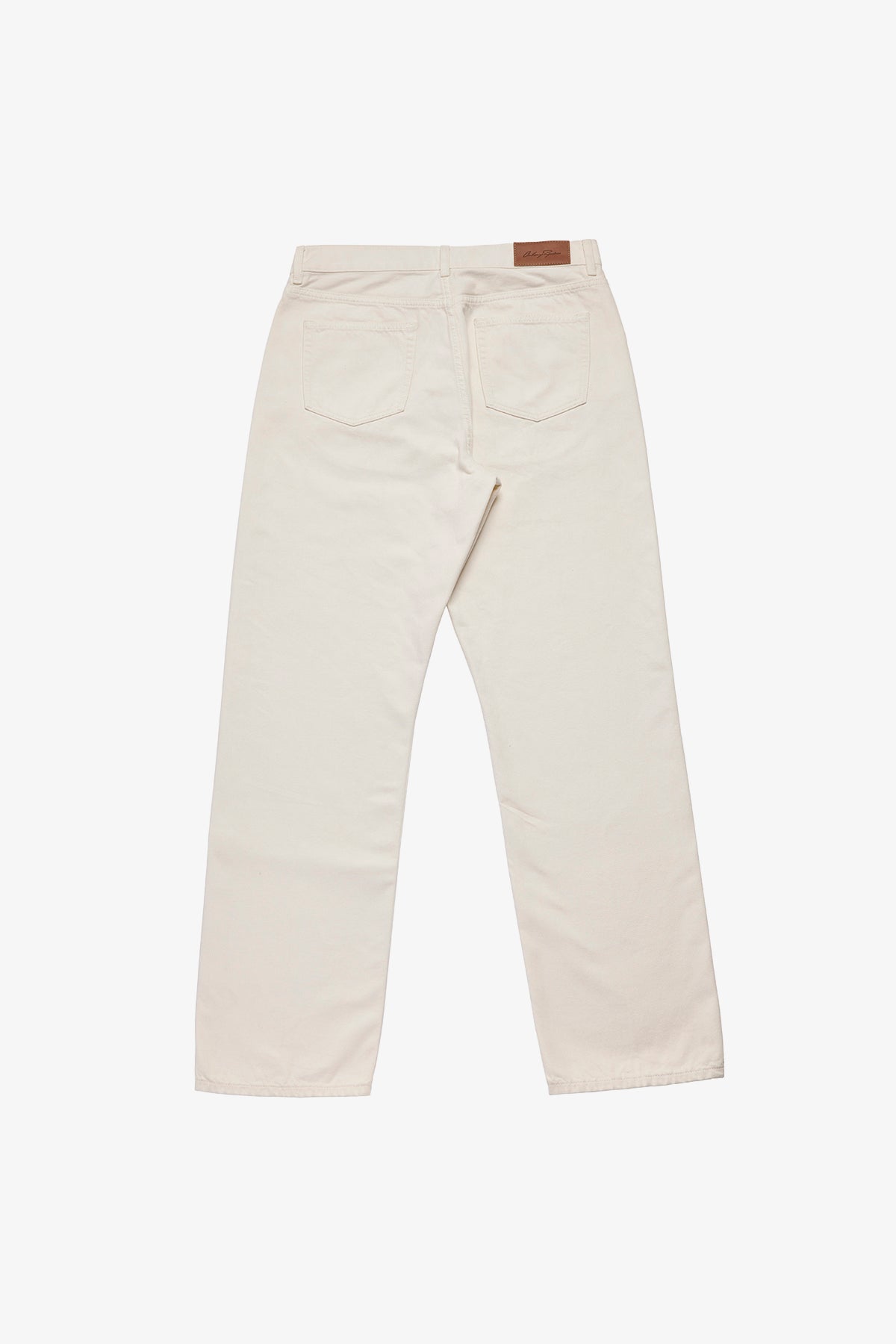 Five pocket denim pant in off-white twill