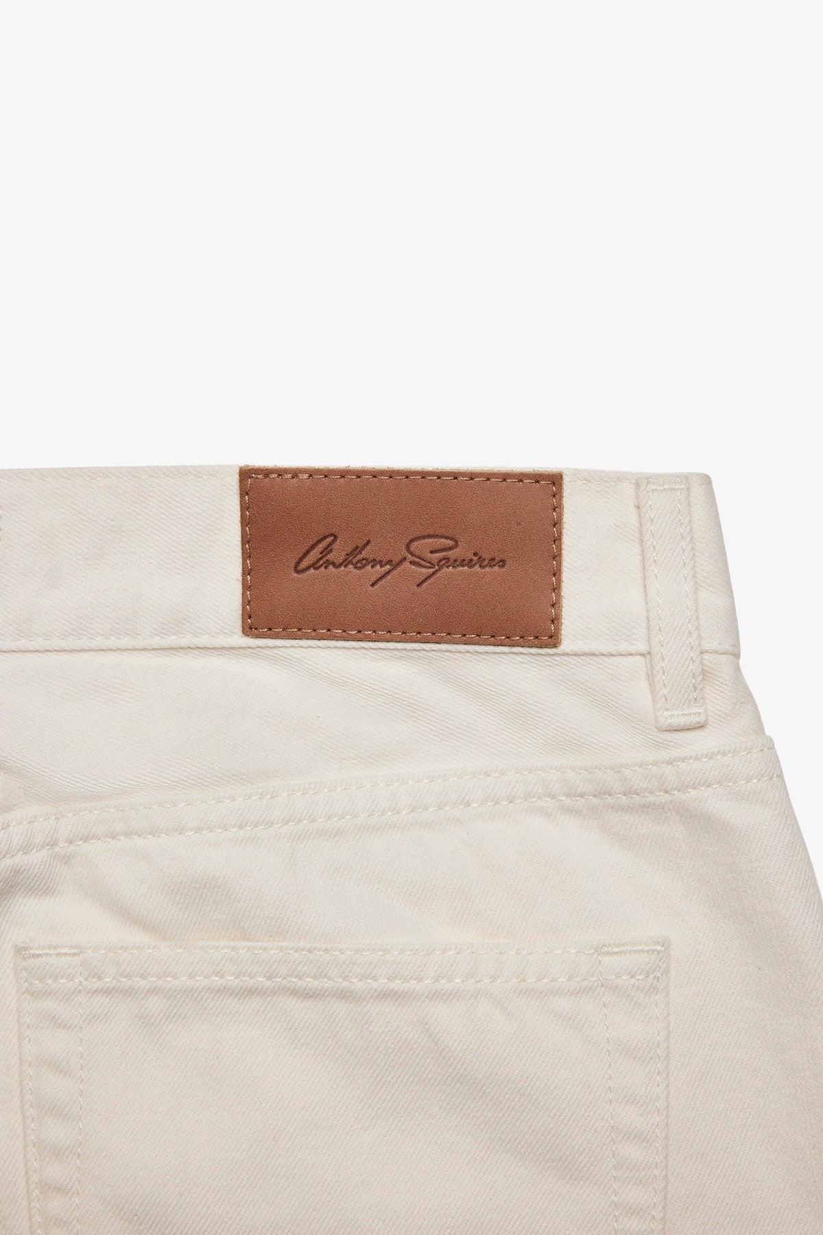 Five pocket denim pant in off-white twill