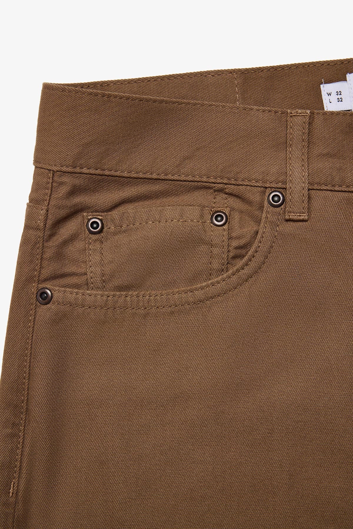 Five pocket pant in chestnut twill