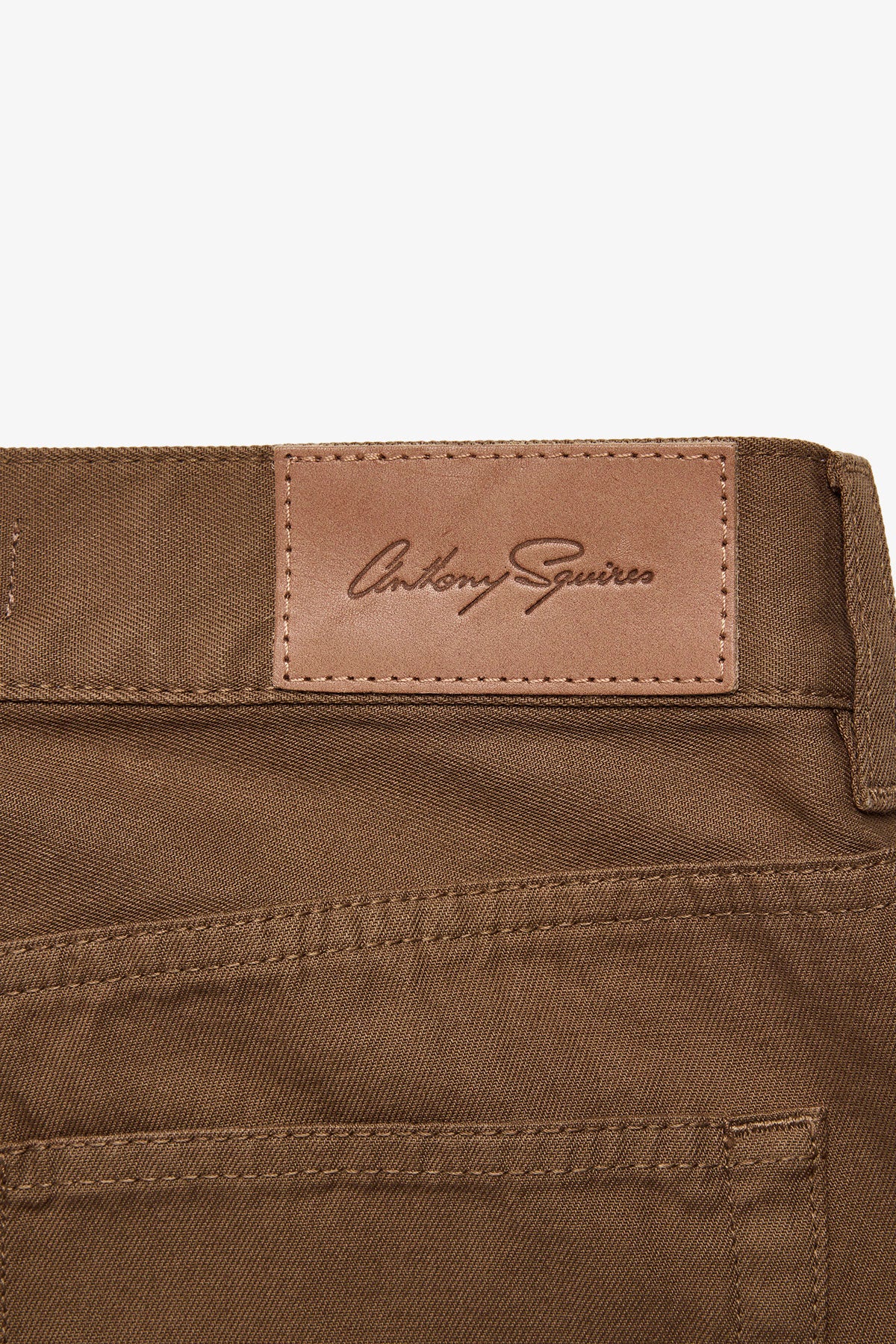 Five pocket pant in chestnut twill