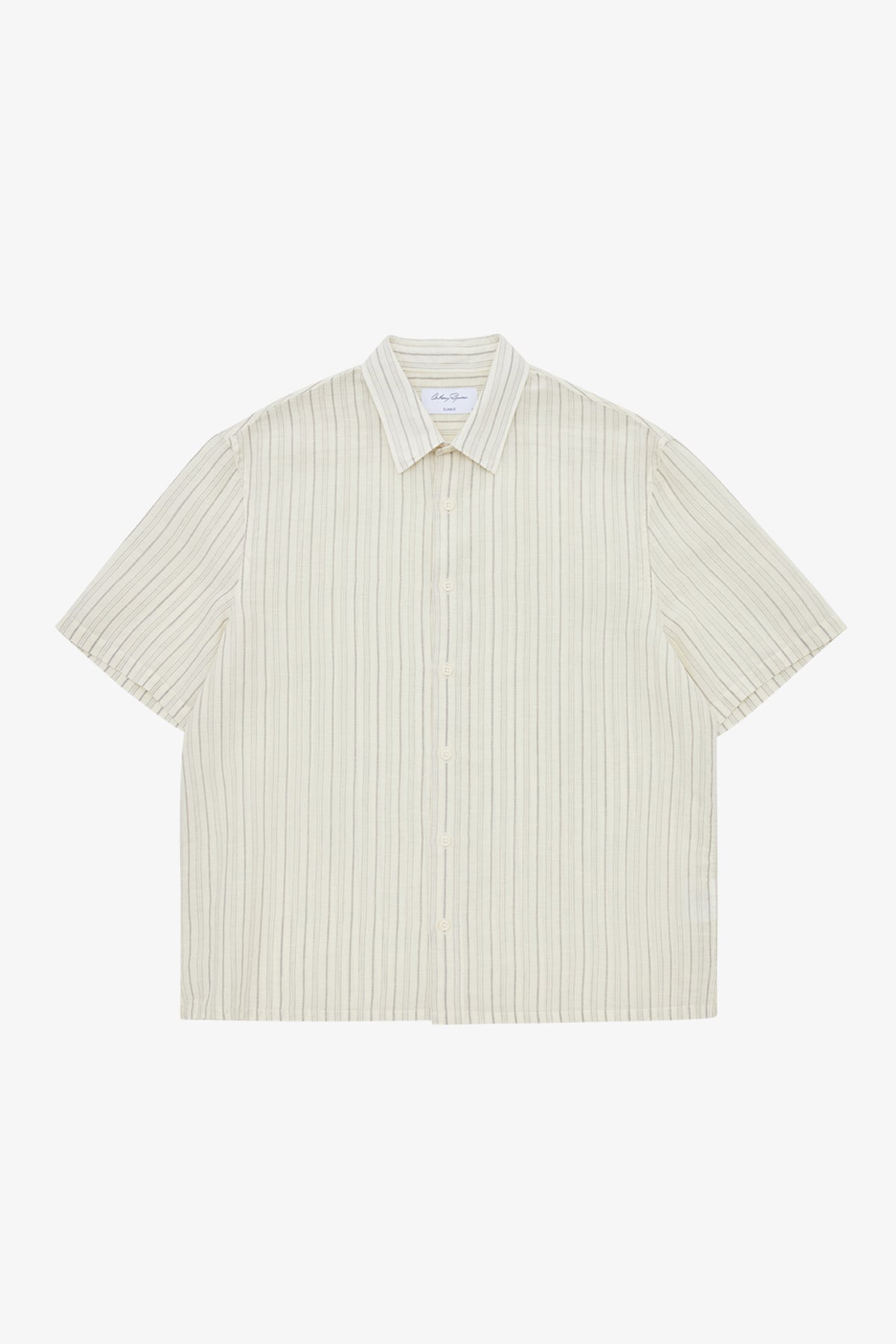 Ash - Natural stripe Cotton/Linen S/S Shirt