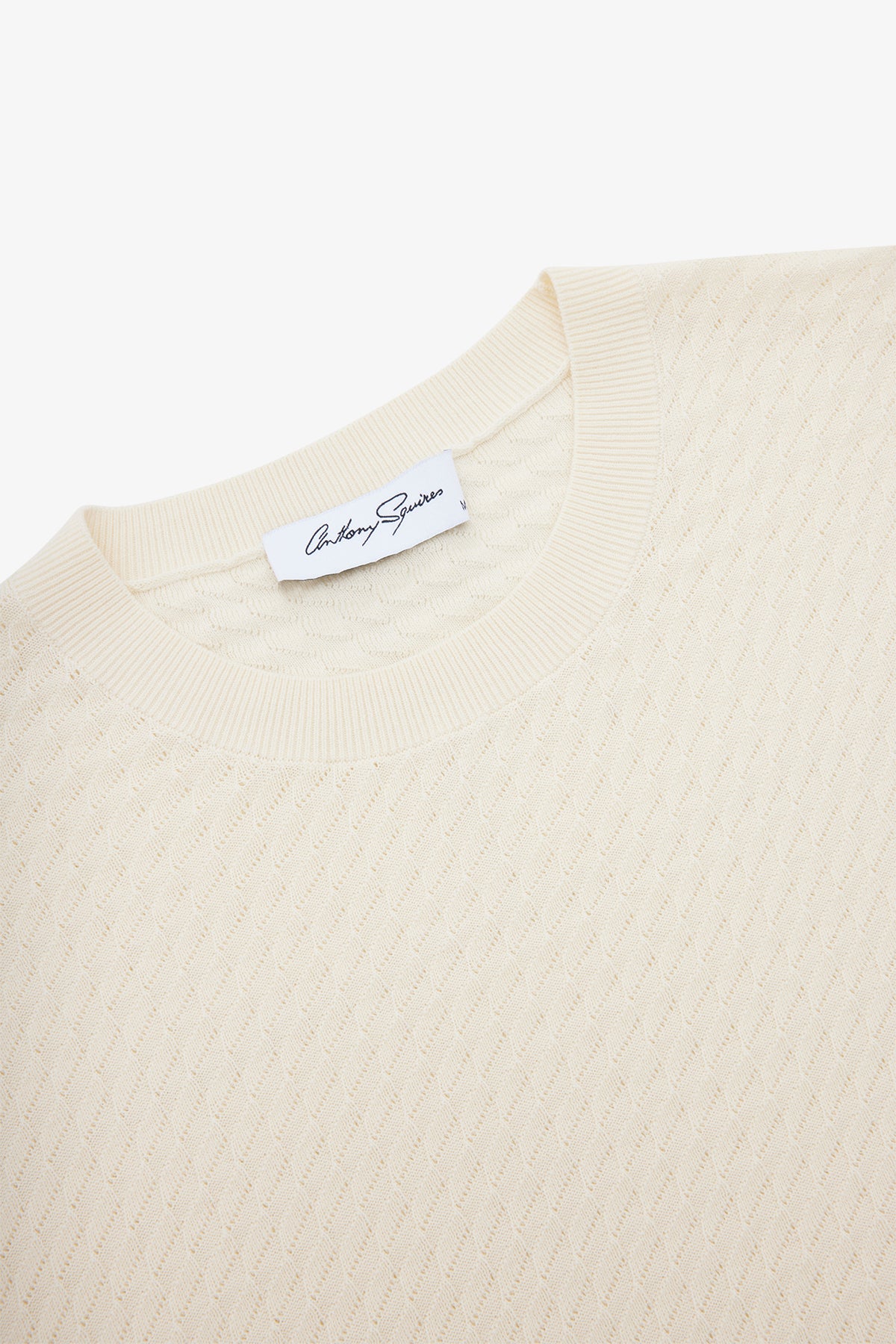 Axis - Off White Crew Neck Knit