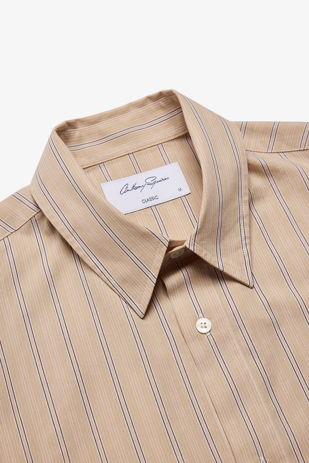Frederic beige stripe poplin shirt