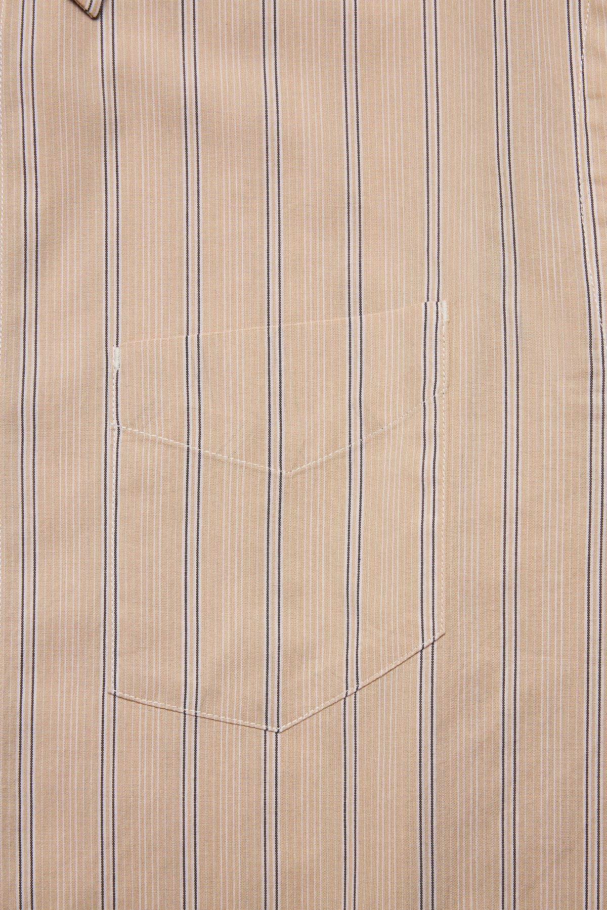 Frederic beige stripe poplin shirt