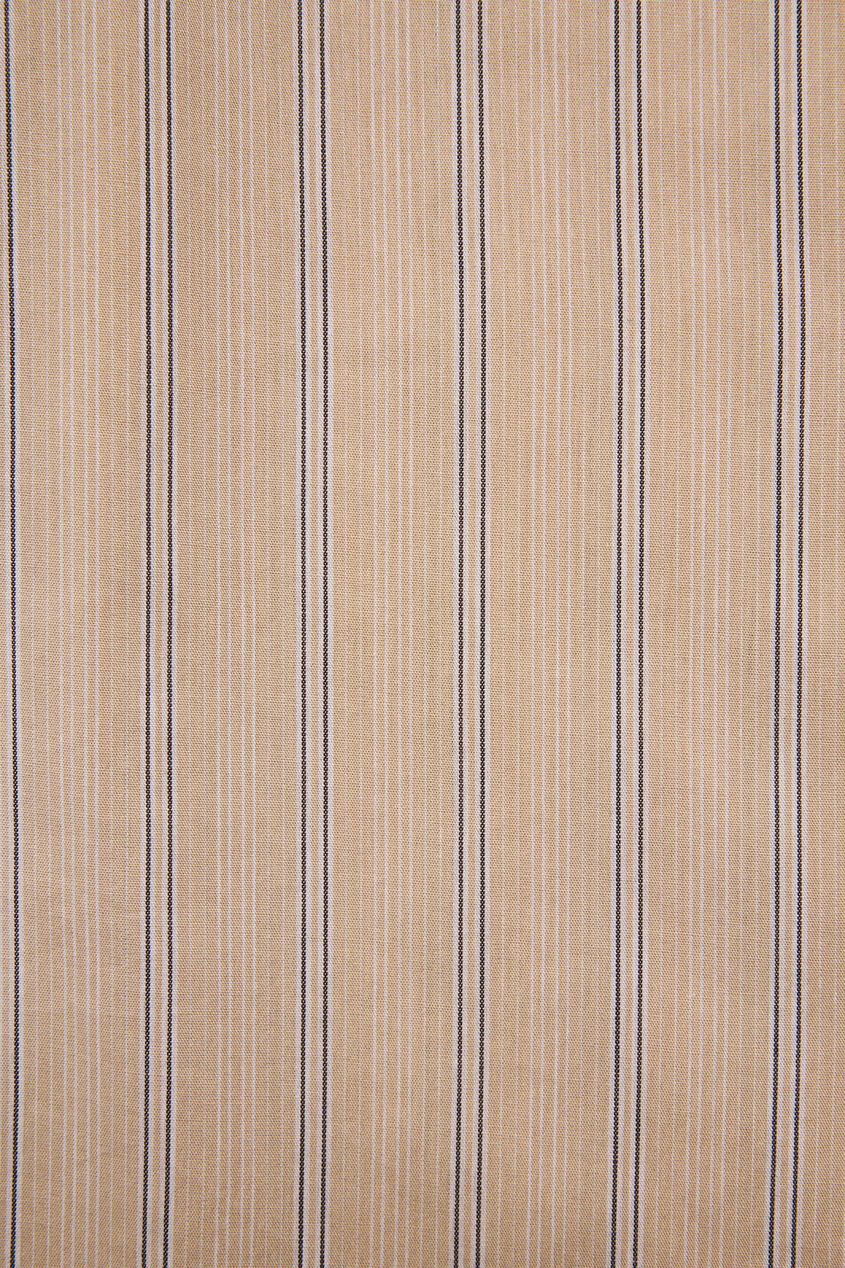 Frederic beige stripe poplin shirt