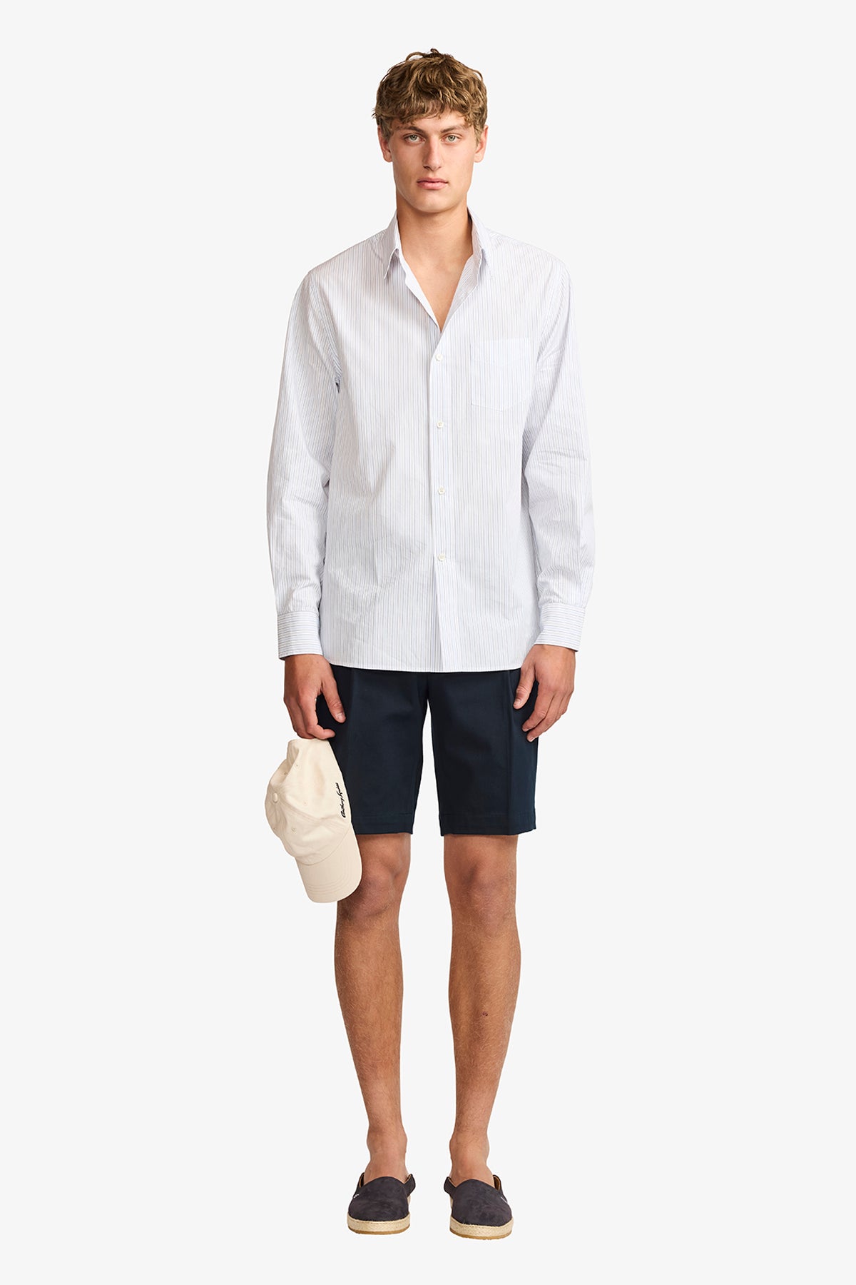 Frederic white stripe poplin shirt