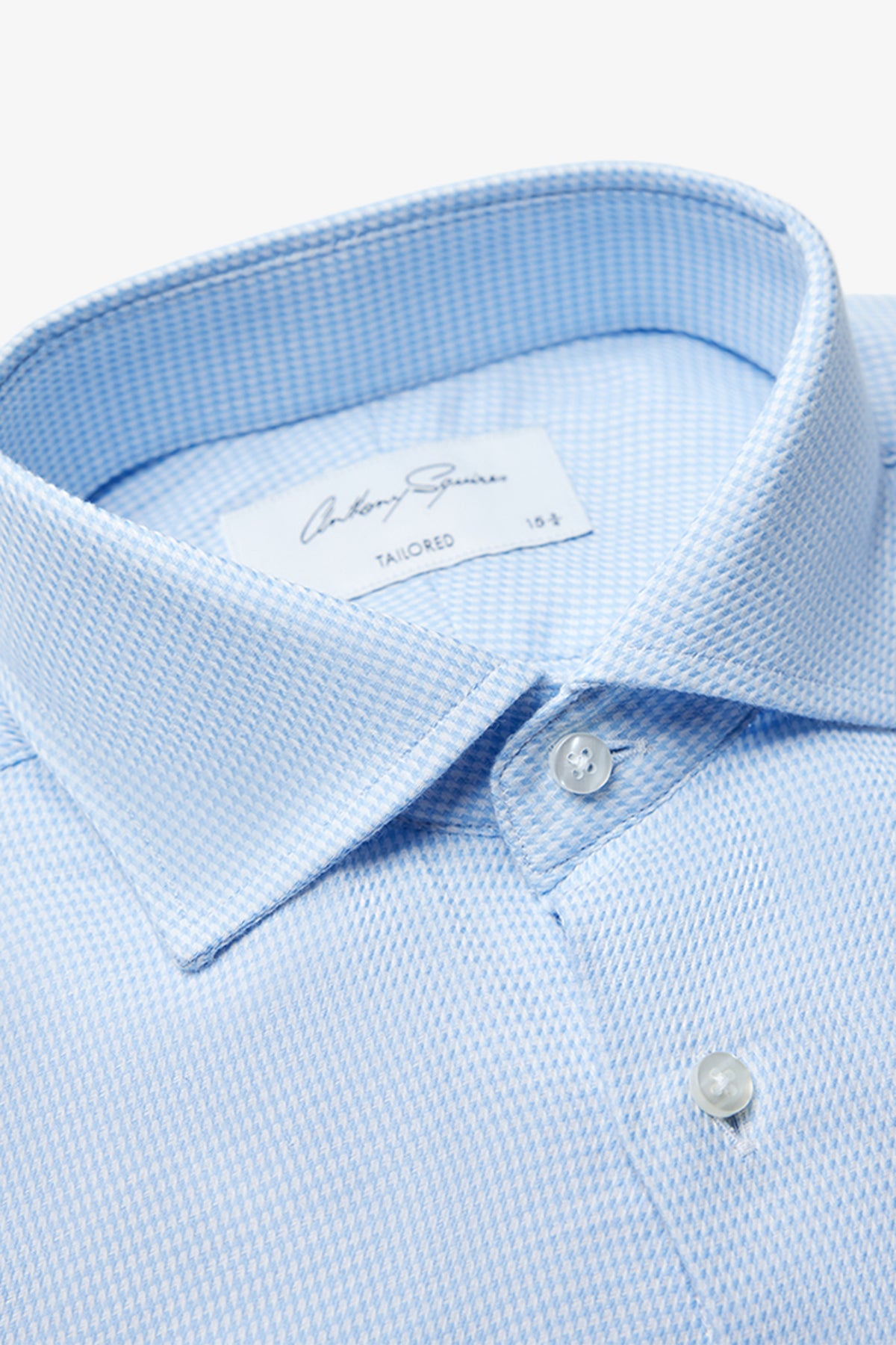 Garret - Blue fine houndstooth