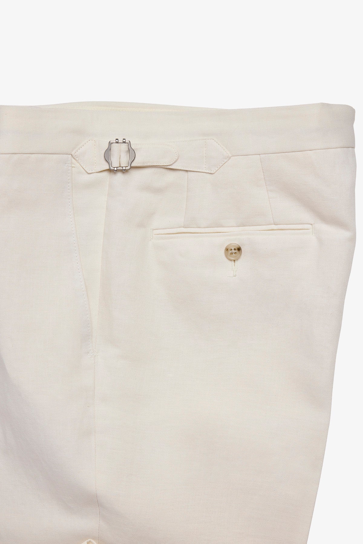 Gian trousers - Linen/cotton in Soft ivory