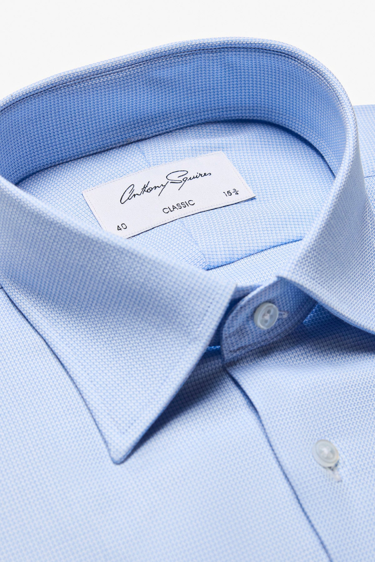 Gus Formal Shirt - Blue Microdesign