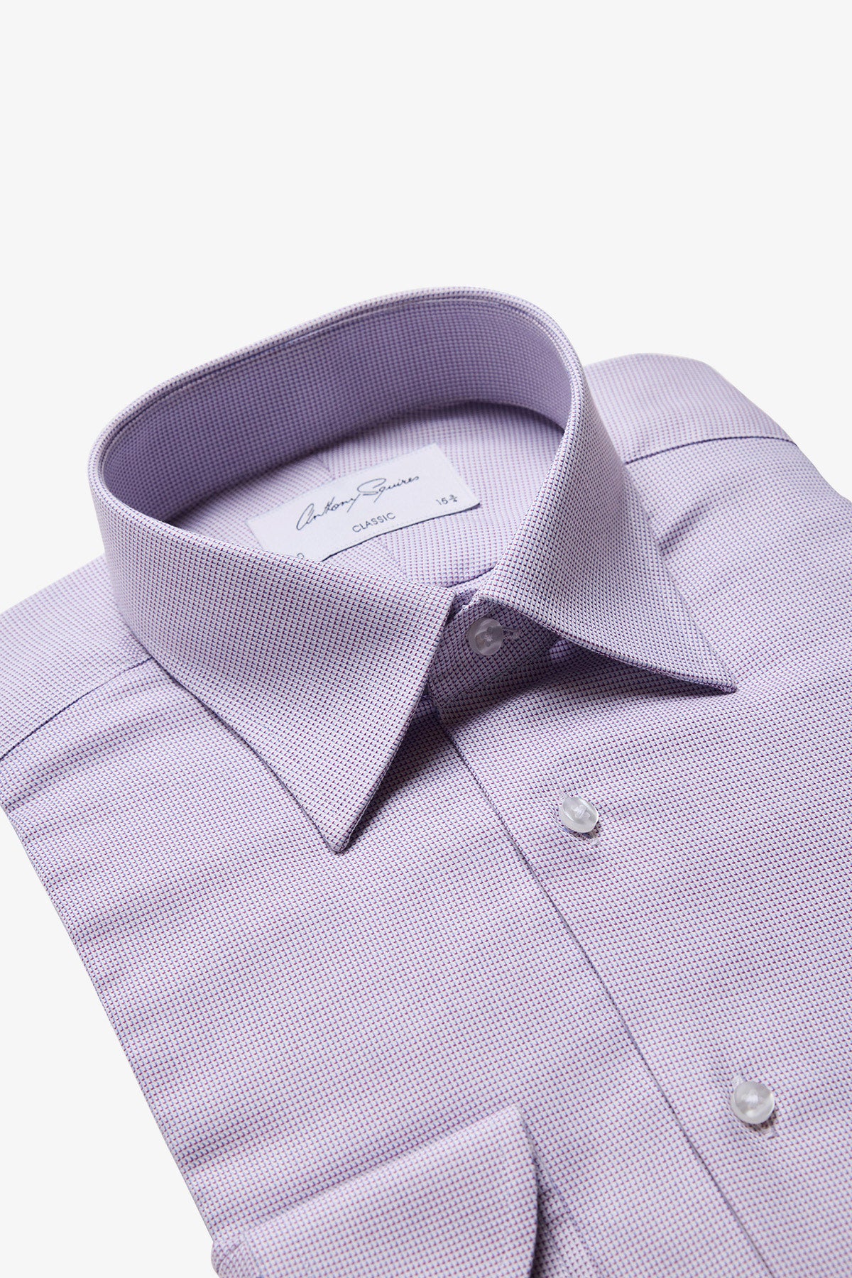 Gus formal shirt - pink/blue microdesign