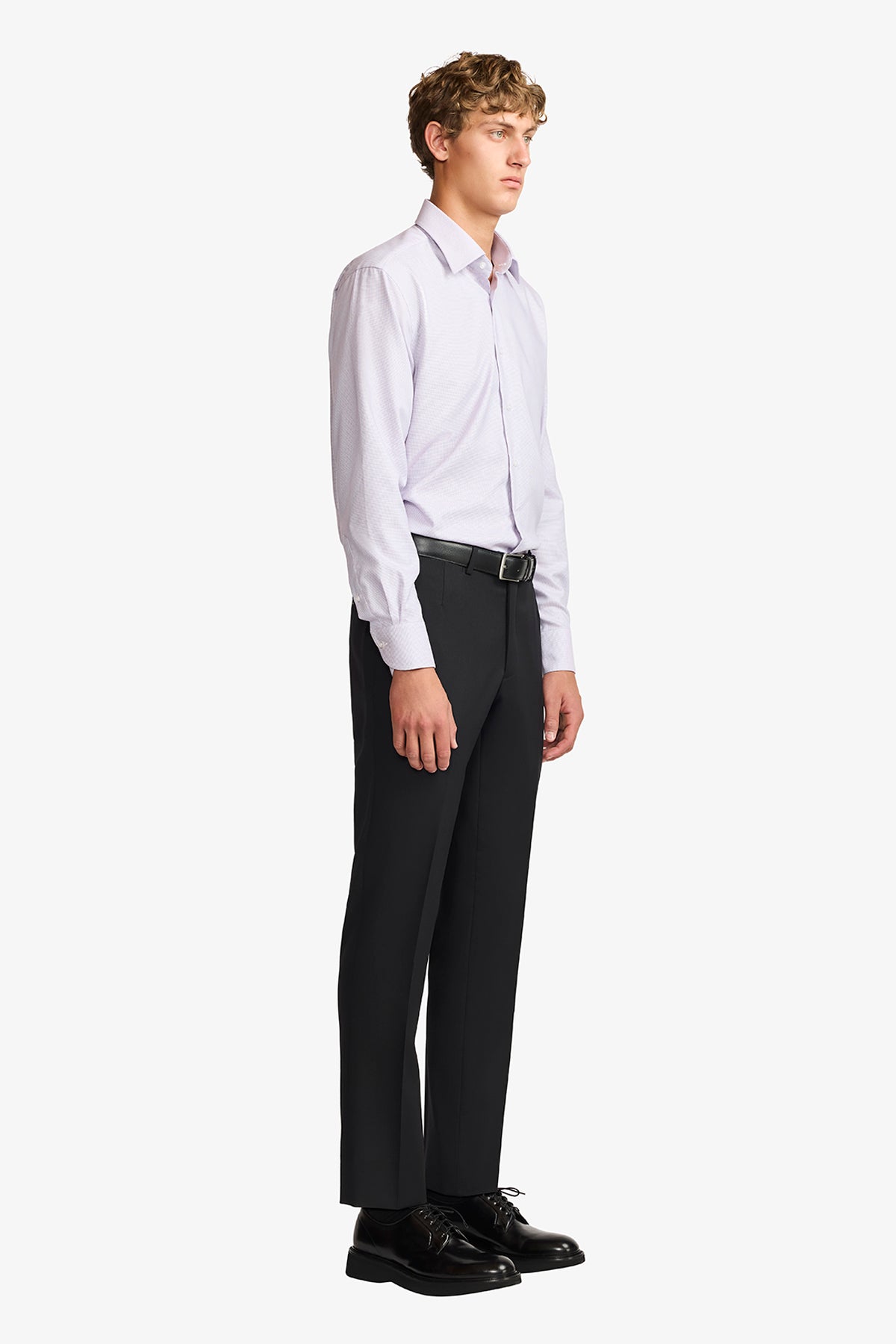 Gus formal shirt - pink/blue microdesign