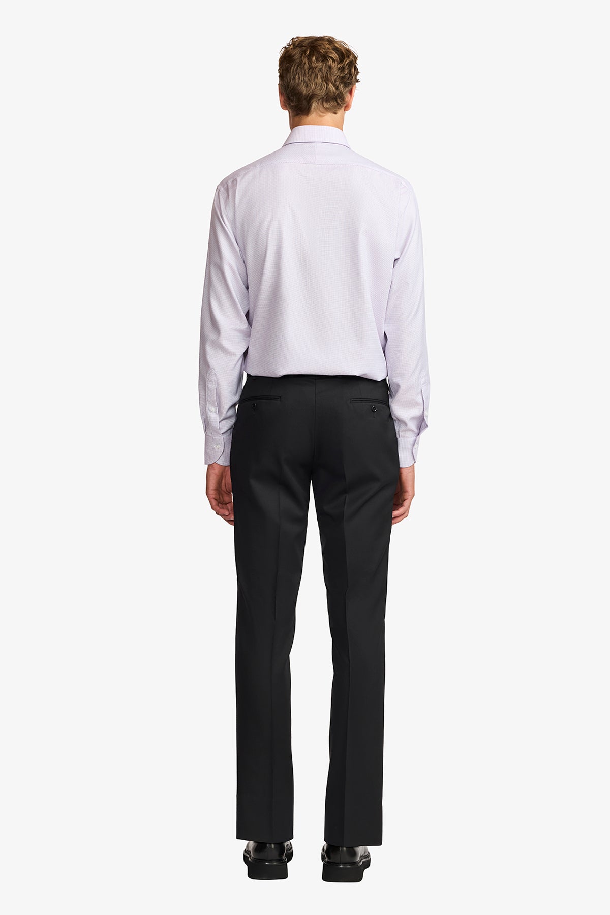 Gus formal shirt - pink/blue microdesign