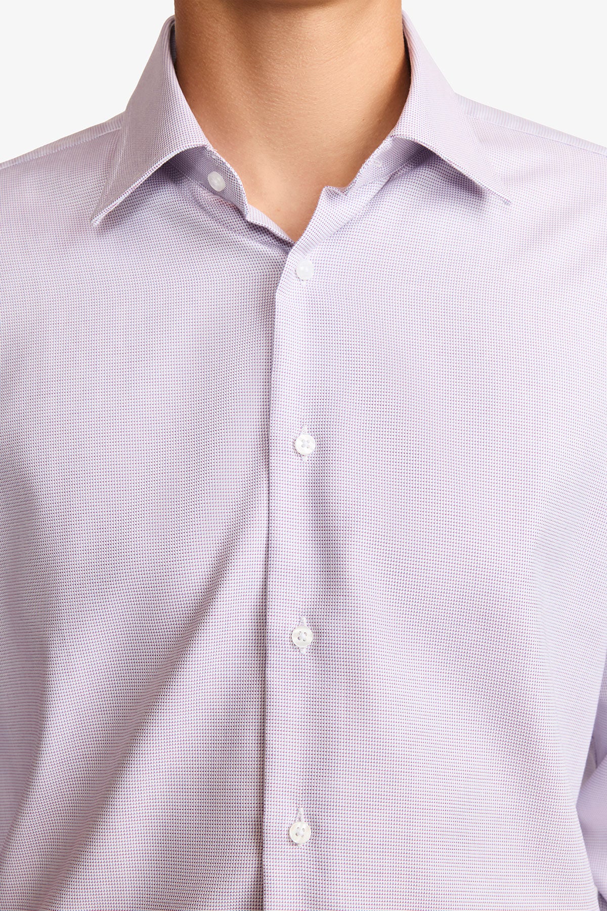 Gus formal shirt - pink/blue microdesign