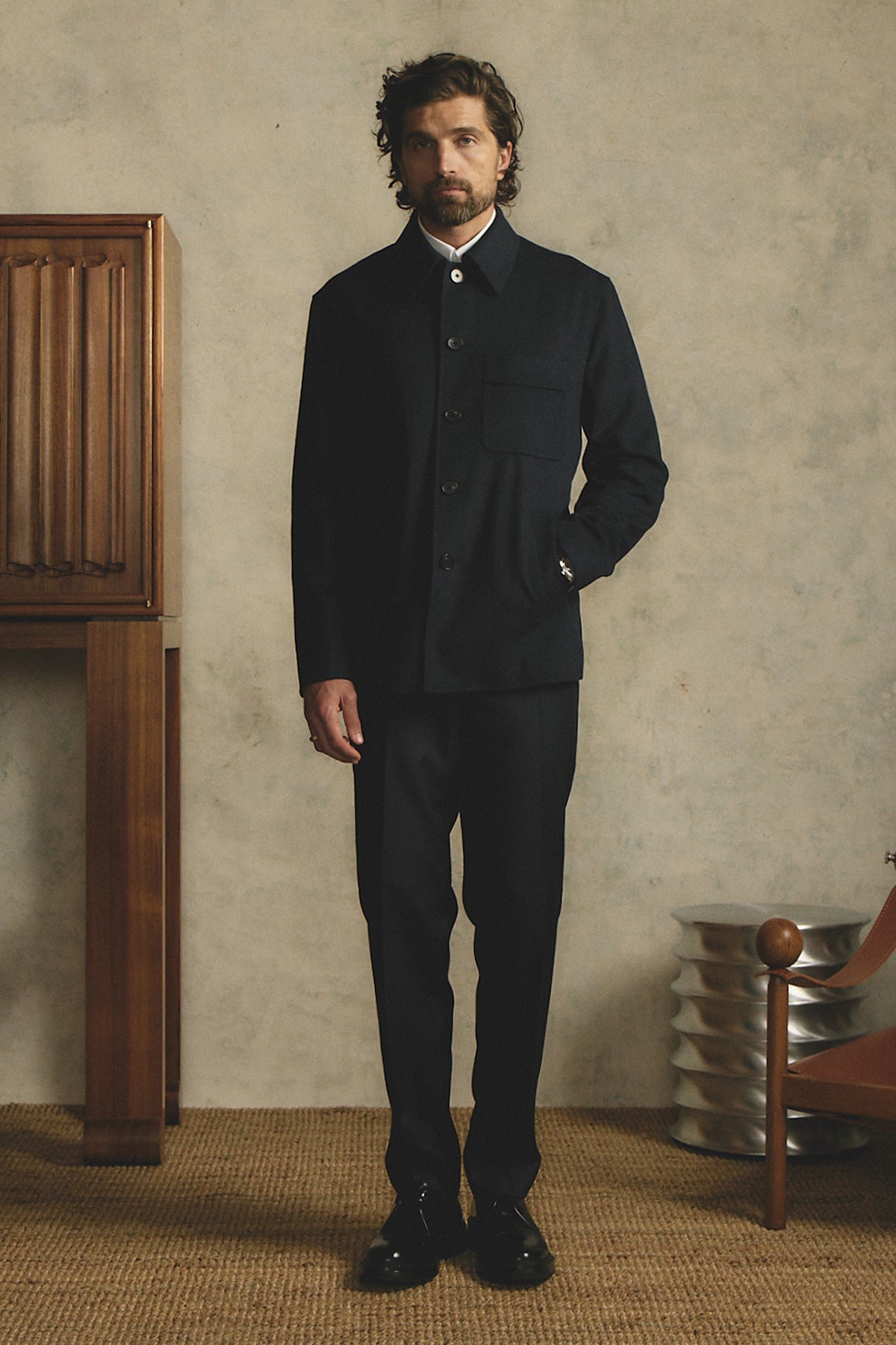 Slack navy trouser