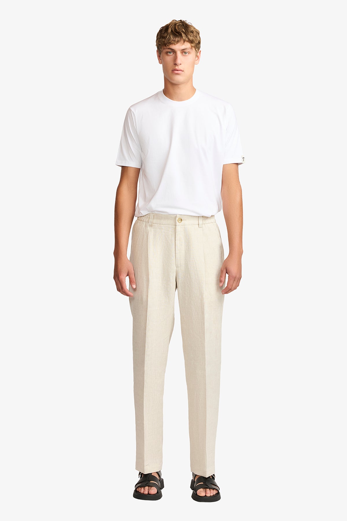 Lounge pant in sand linen