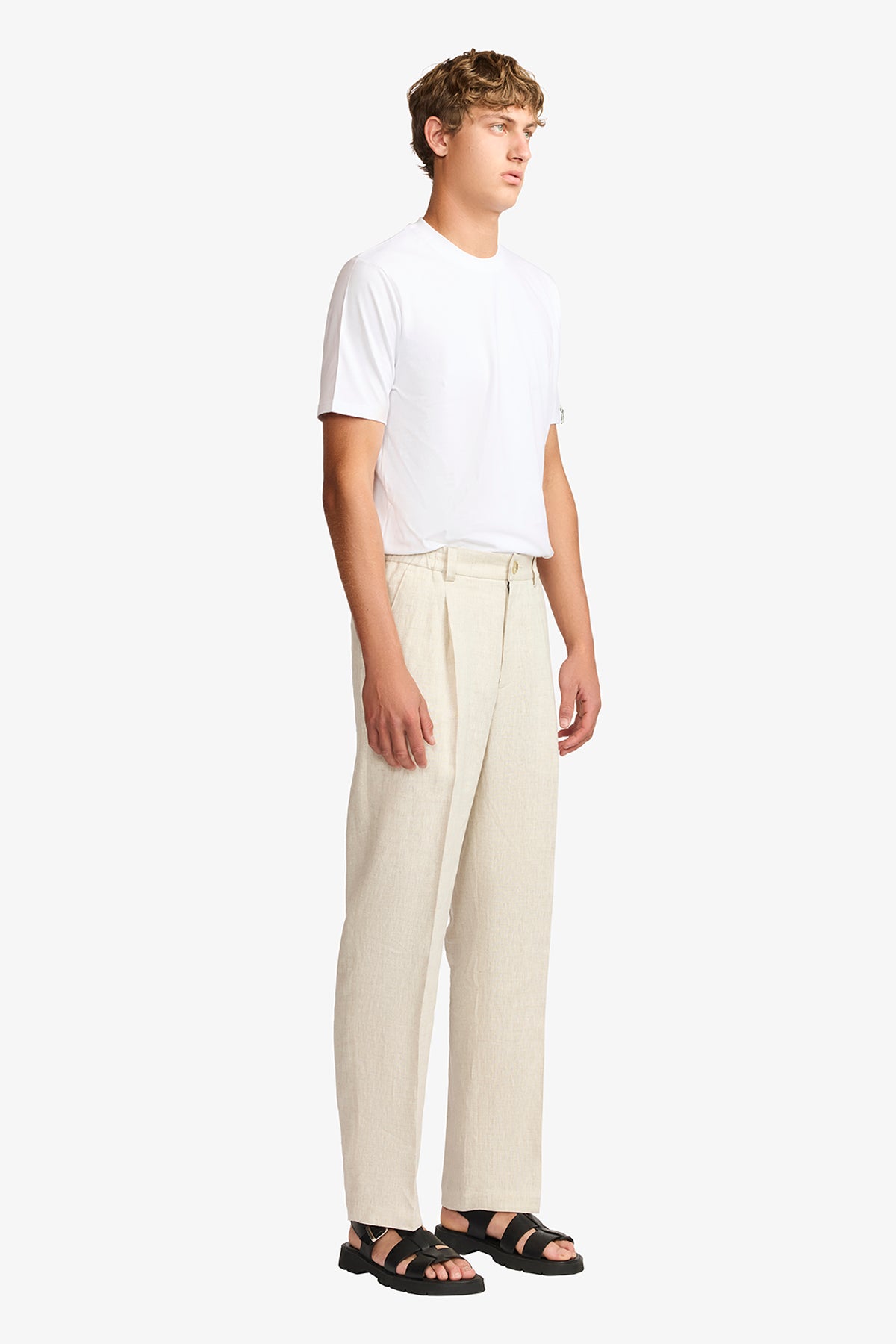 Lounge pant in sand linen