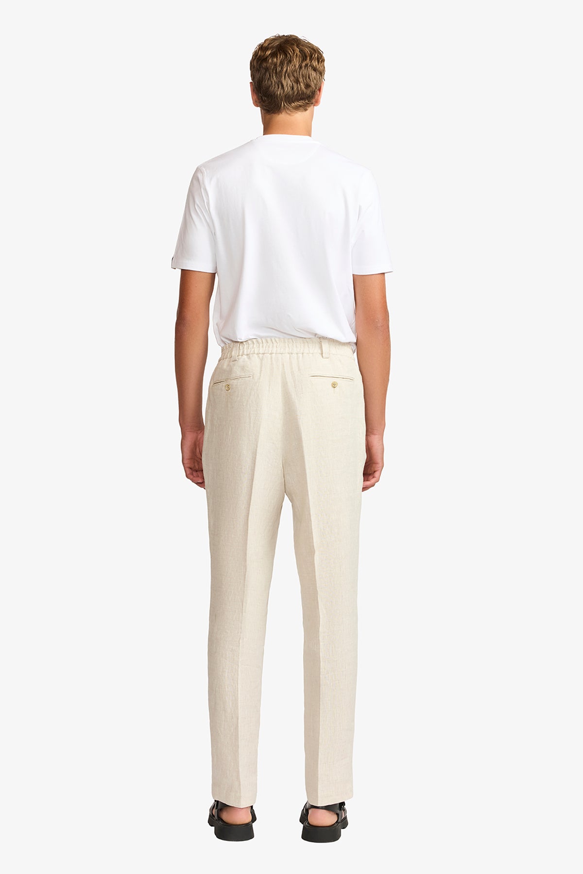 Lounge pant in sand linen