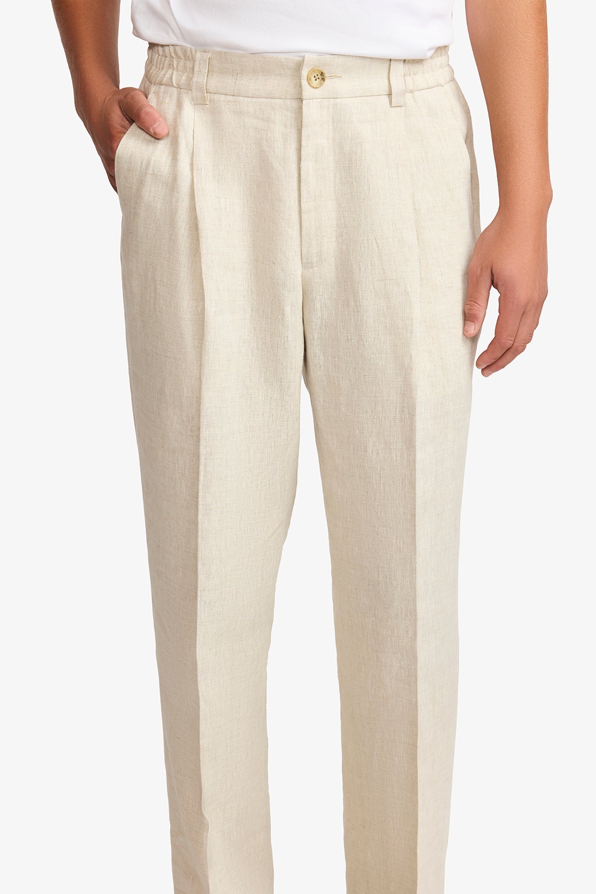 Lounge pant in sand linen