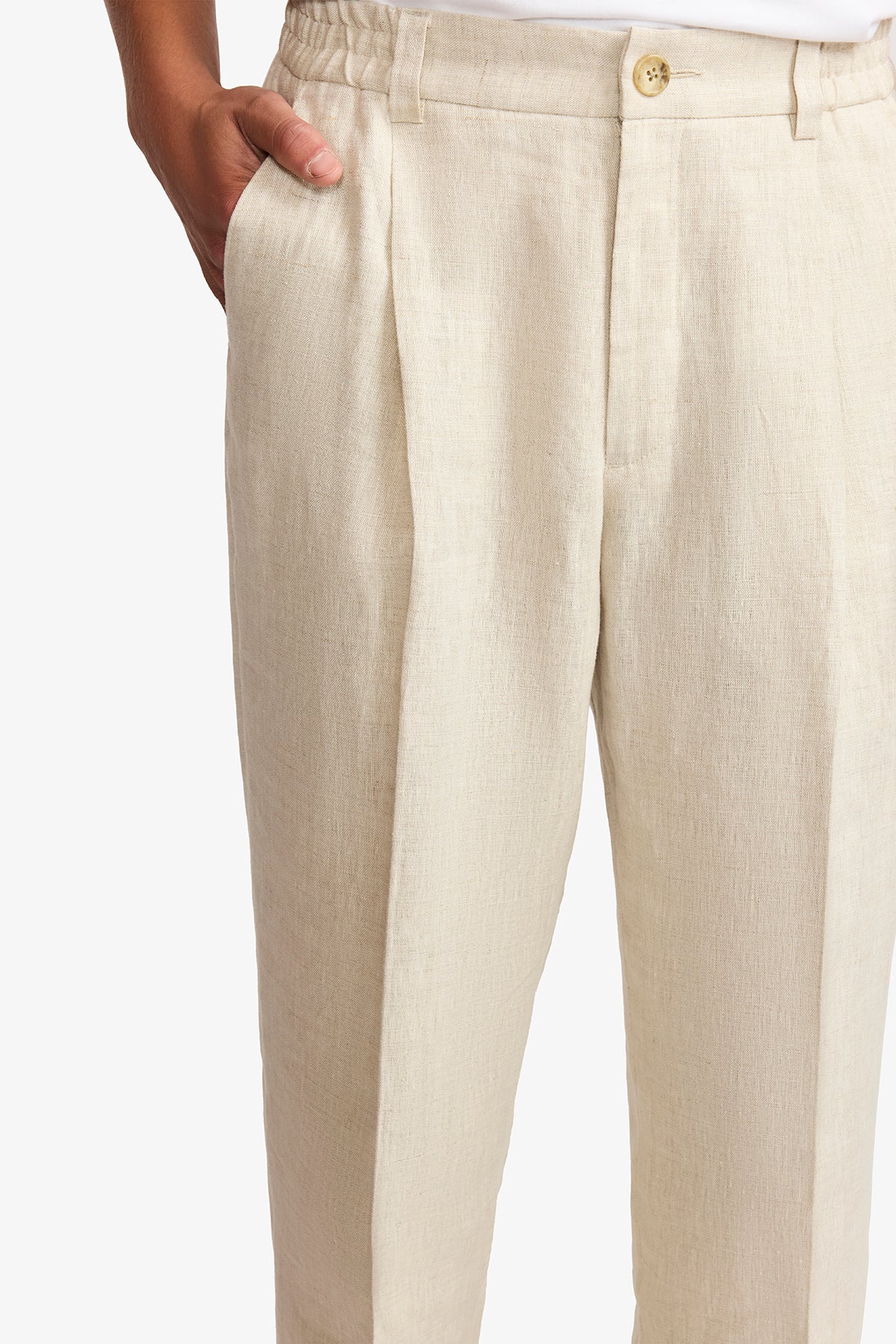 Lounge pant in sand linen