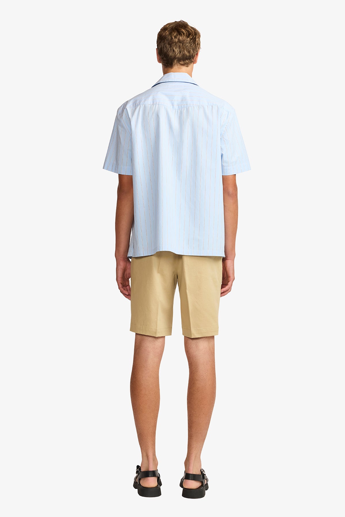 Ly blue stripe poplin S/S shirt