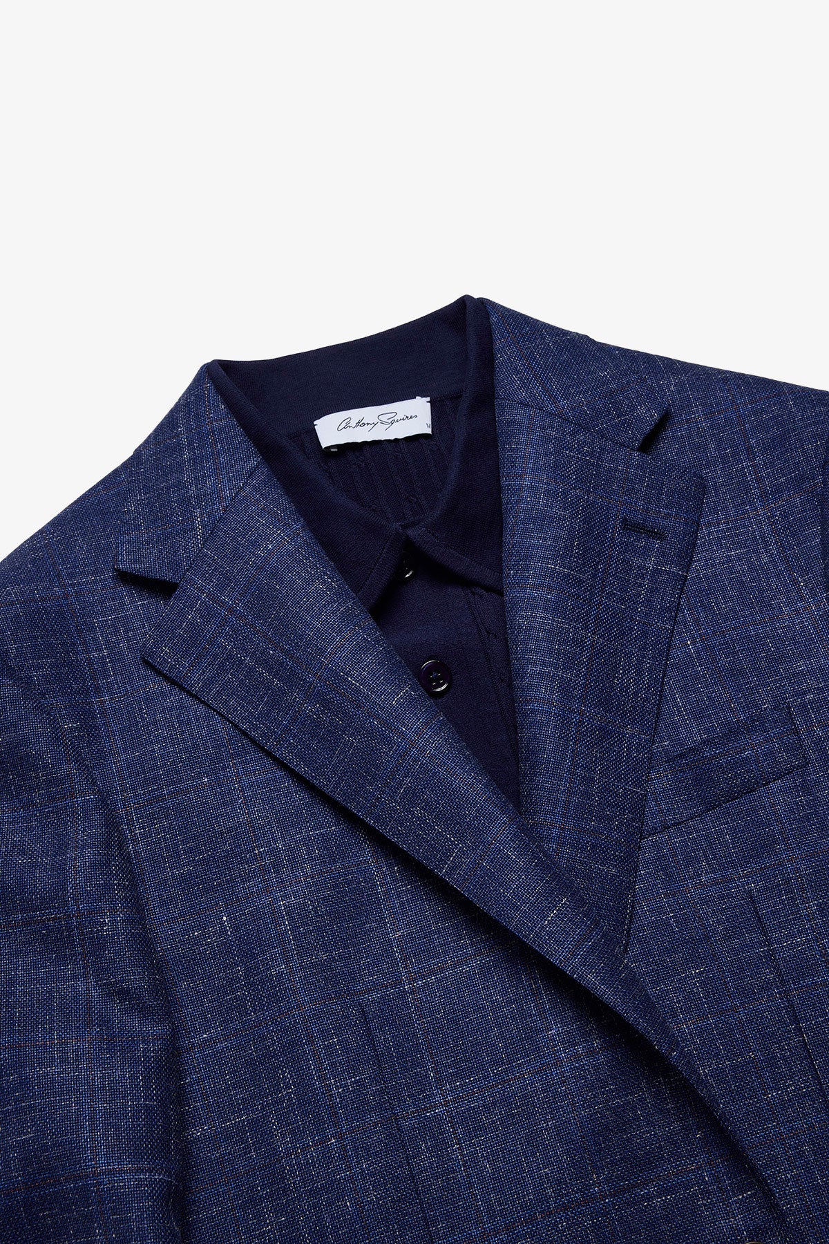 Marcus blazer - Wool/linen/silk in blue with flax