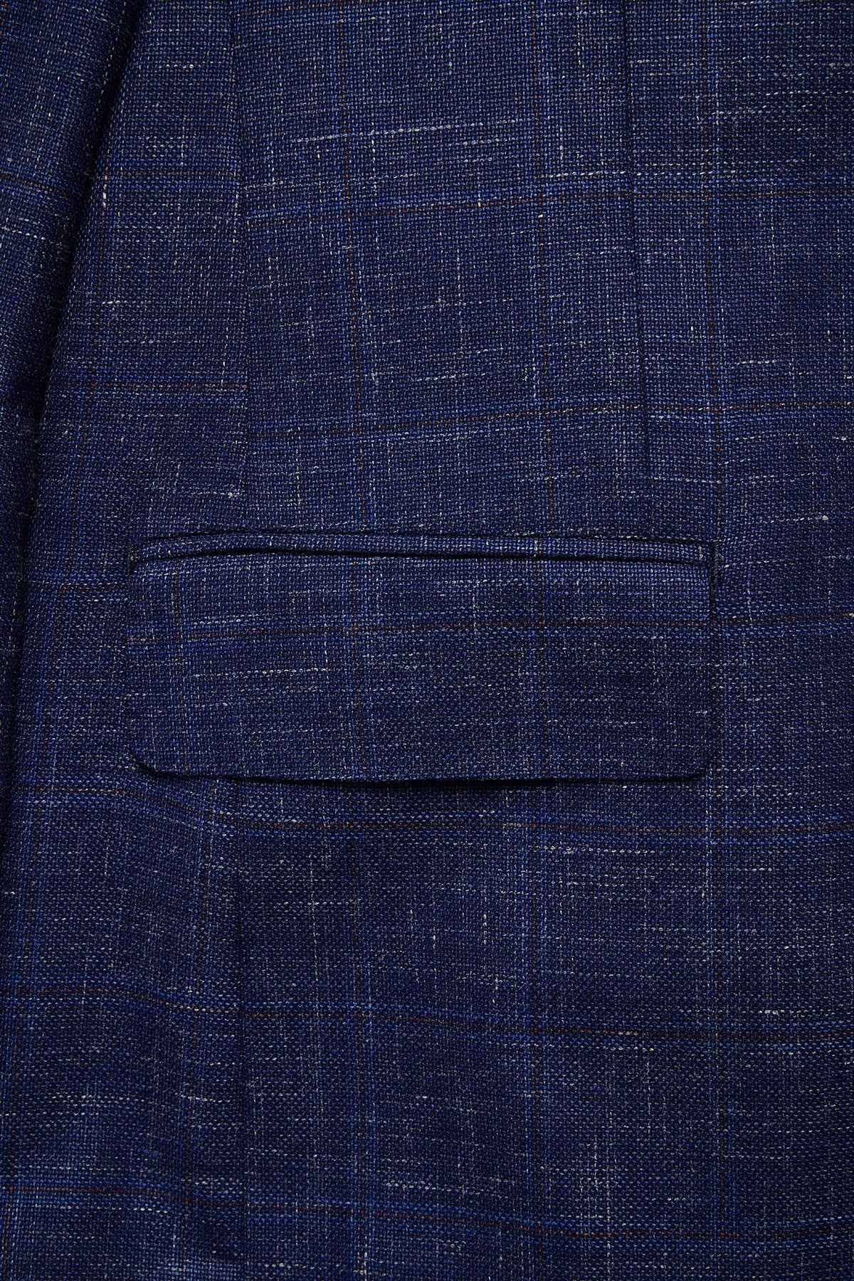 Marcus blazer - Wool/linen/silk in blue with flax