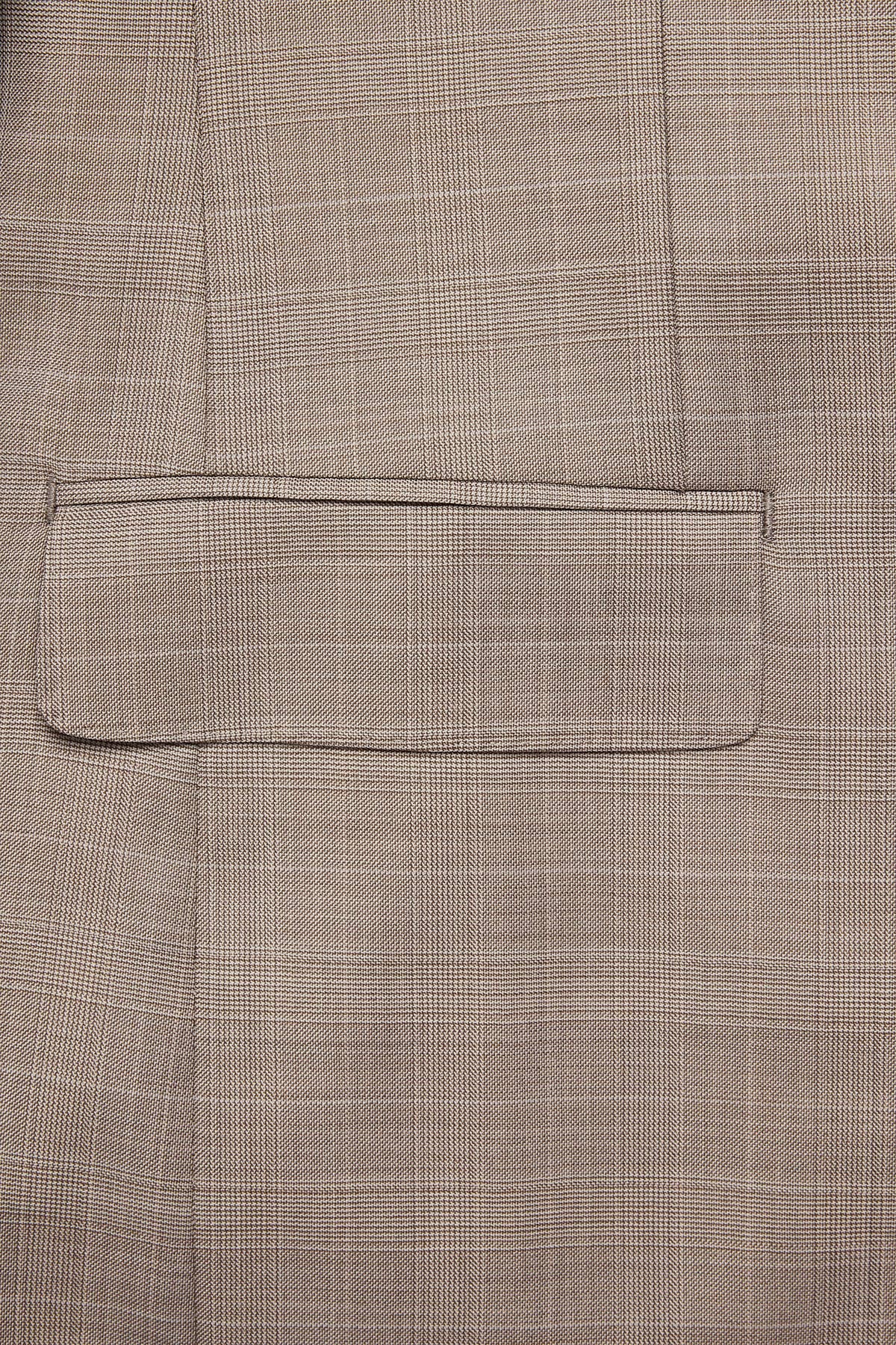 Mateo suit - Fawn tonal Prince of Wales check, in pure wool, super 110's