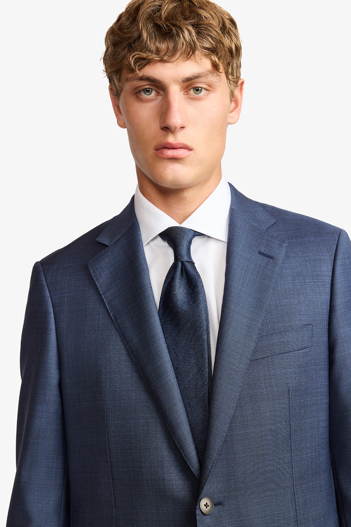 Mateo suit - Mid blue multicheck, super 110's