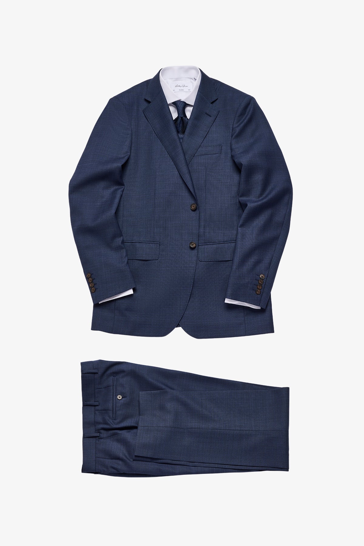 Mateo suit - Mid blue multicheck, super 110's