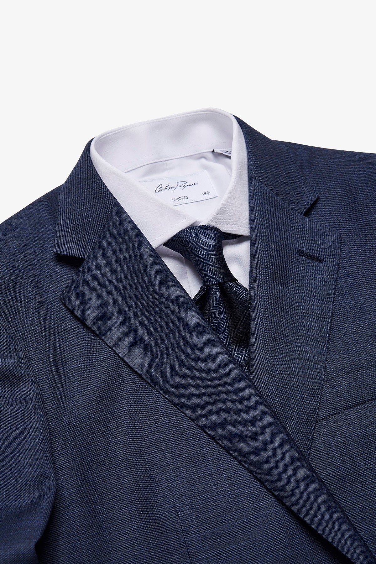 Mateo suit - Mid blue multicheck, super 110's