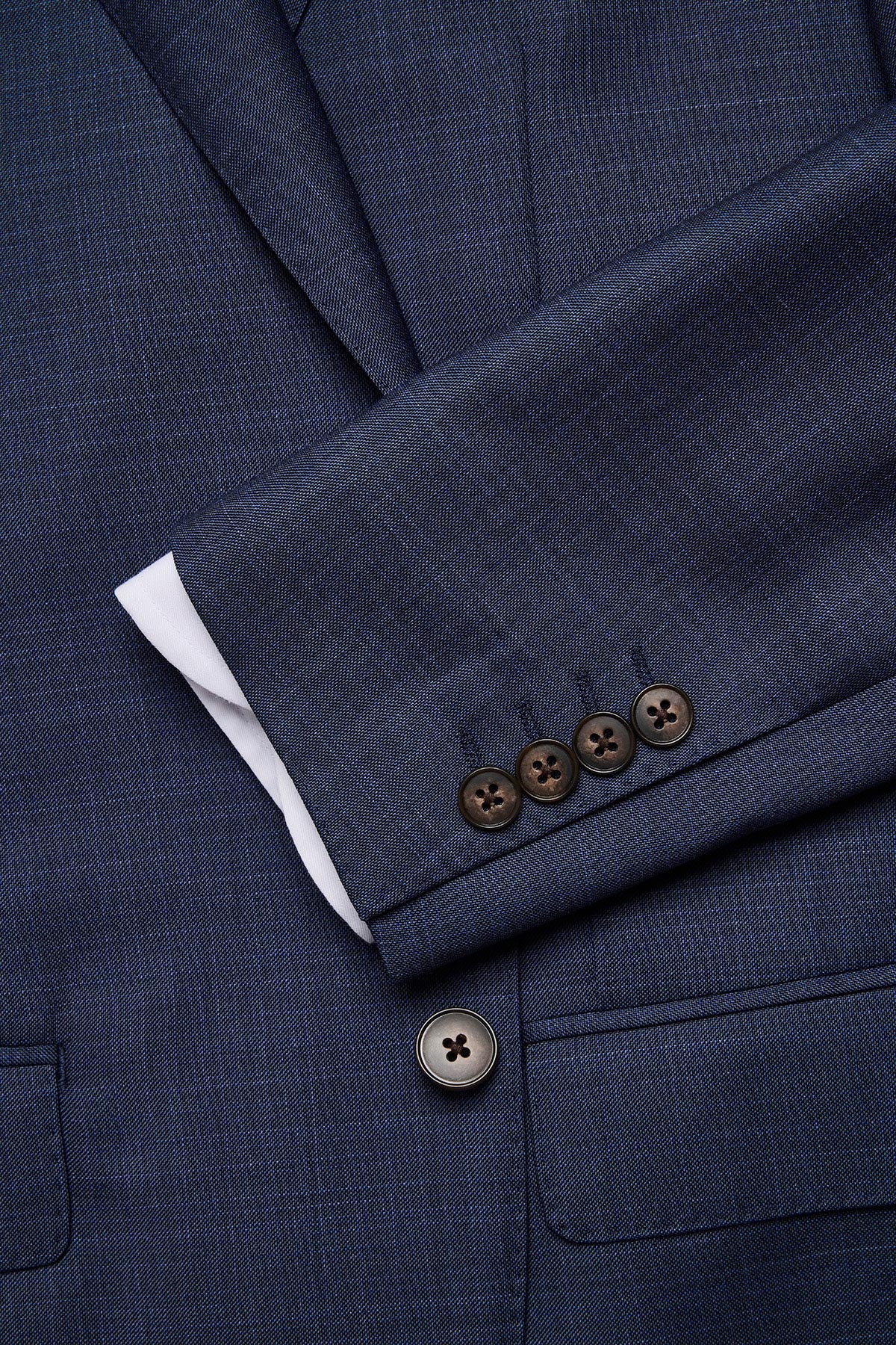 Mateo suit - Mid blue multicheck, super 110's