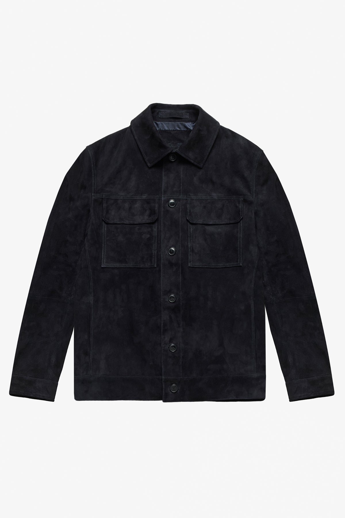Mercer Navy Suede Jacket