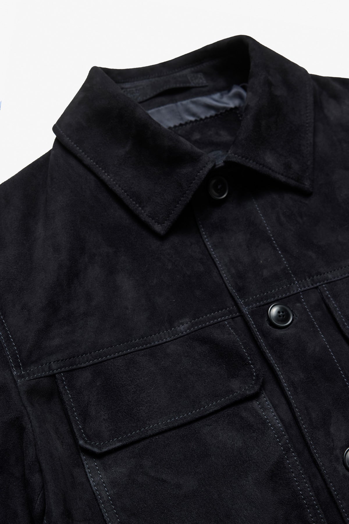 Mercer Navy Suede Jacket