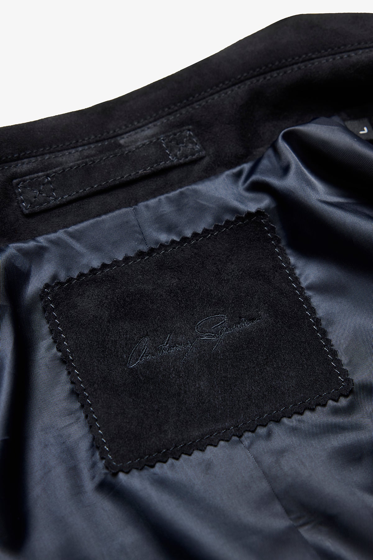 Mercer Navy Suede Jacket