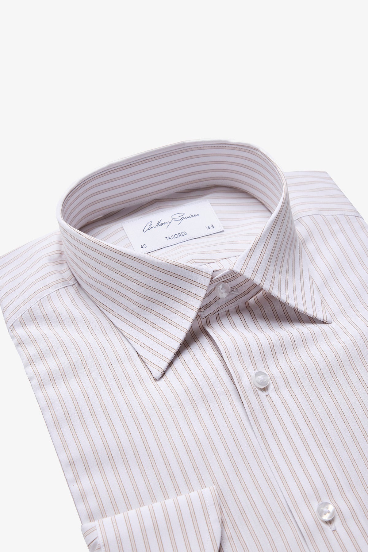 Norris formal shirt - brown stripe