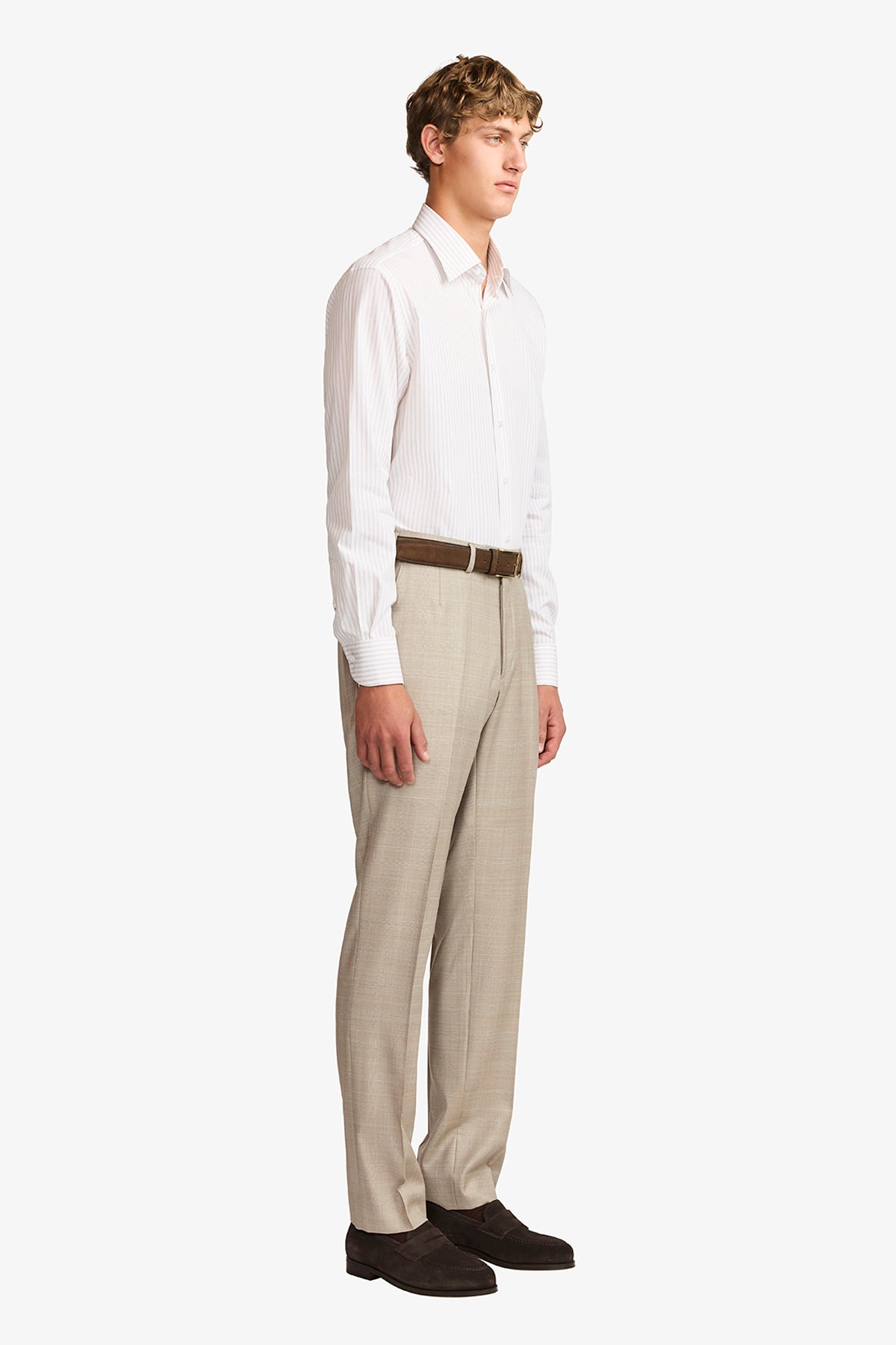 Norris formal shirt - brown stripe