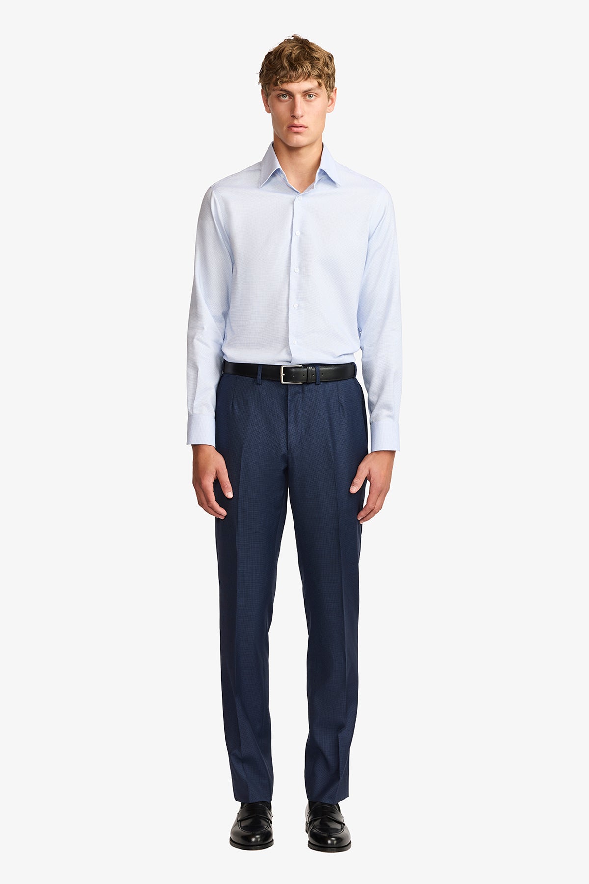 Onder formal shirt - blue microdesign