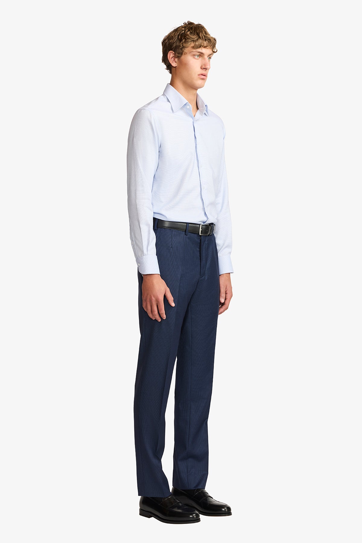 Onder formal shirt - blue microdesign