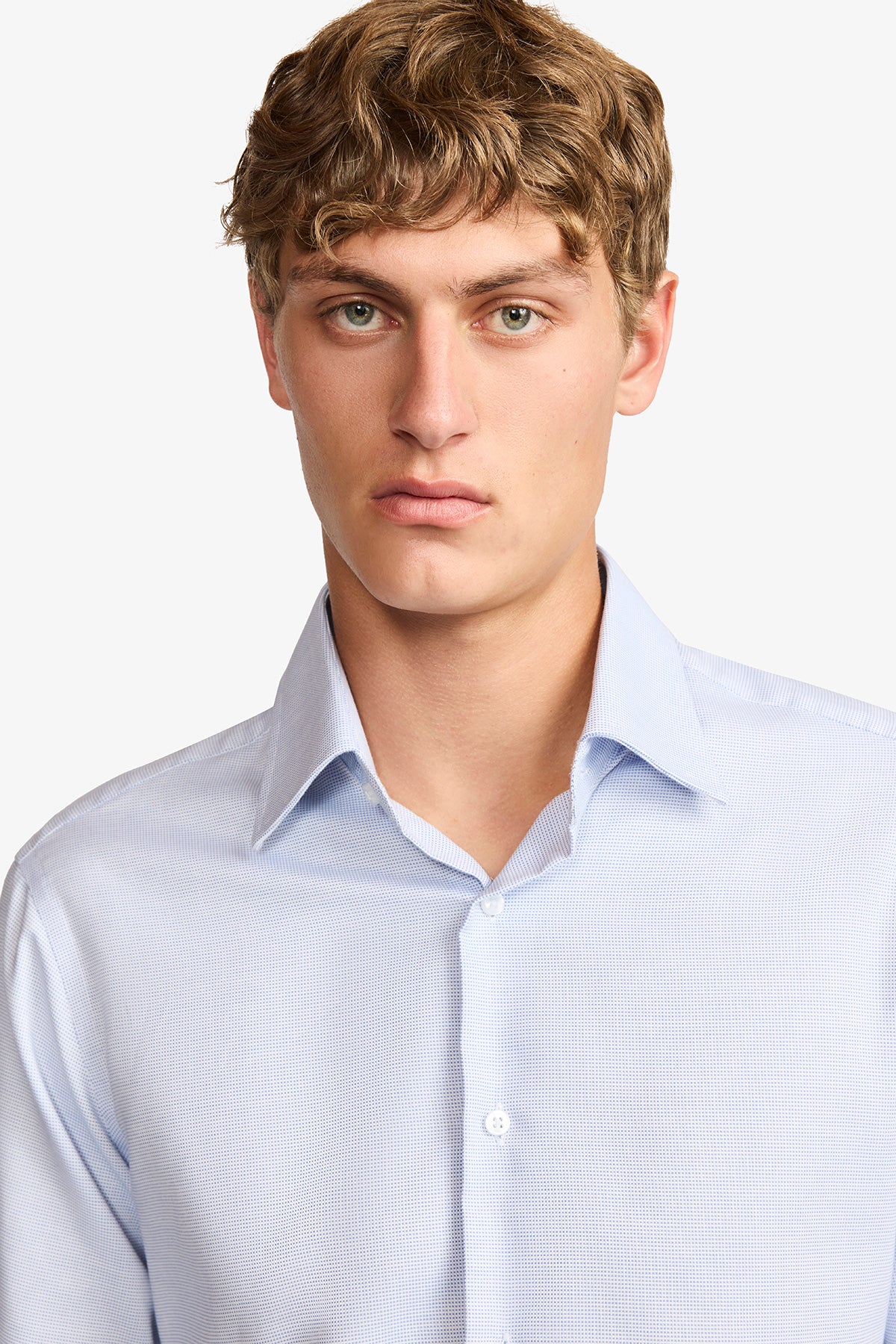 Onder formal shirt - blue microdesign