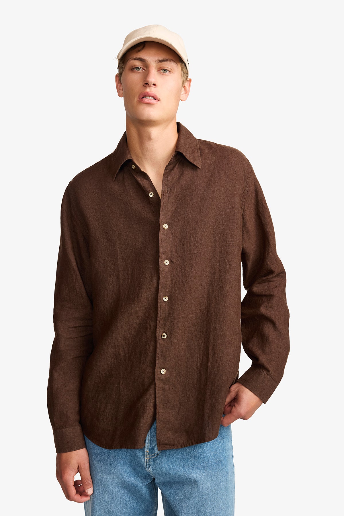 Quy brown linen shirt