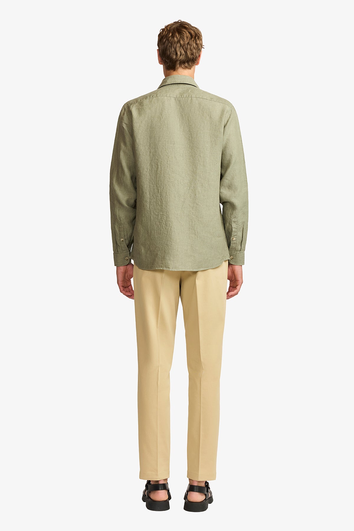 Quy olive linen shirt