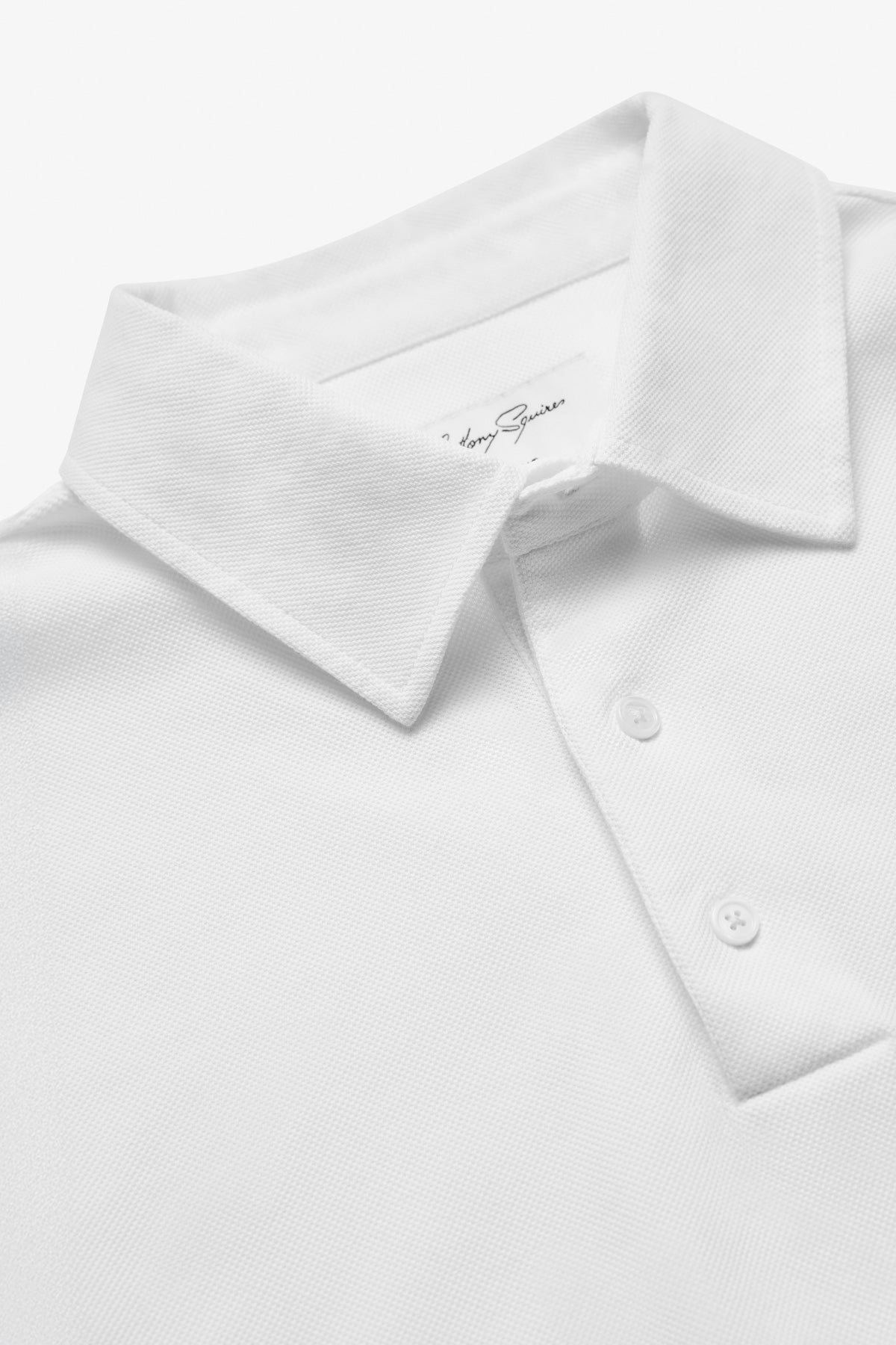 Raffa White Knitted Polo